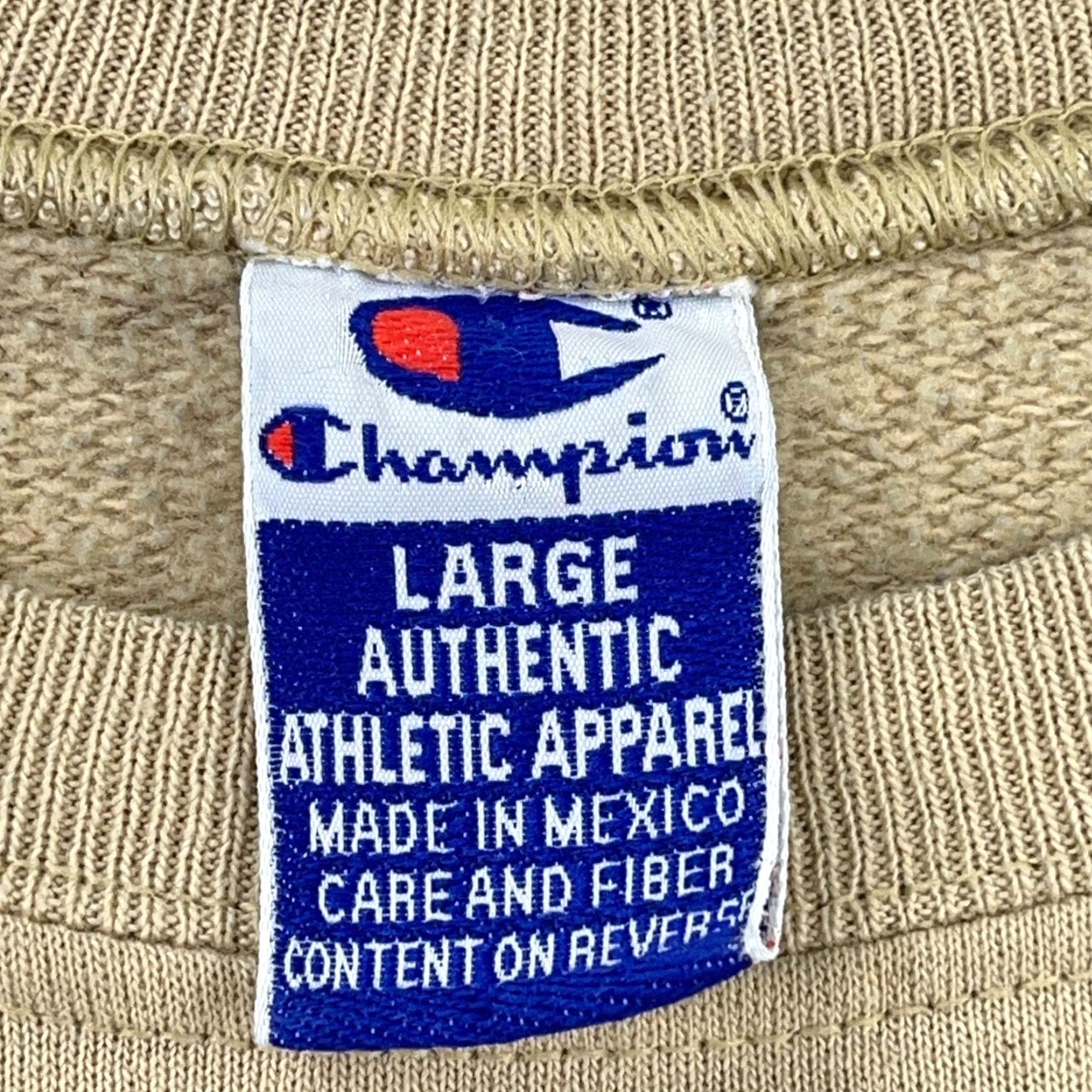Champion VINTAGE Champion Sweatshirt Men XL Brown Crewneck Graphic Print 90s Y2K Retro Athletic Logo Size US XL / EU 56 / 4 - 2 Thumbnail