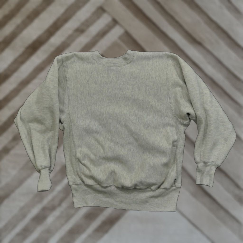 CO VINTAGE Adirondack Garment Co Sweatshirt Mens M Grey Reverse Weave Blank Crew Neck 90s Logo Pullover Size US M / EU 48-50 / 2 - 1 Thumbnail