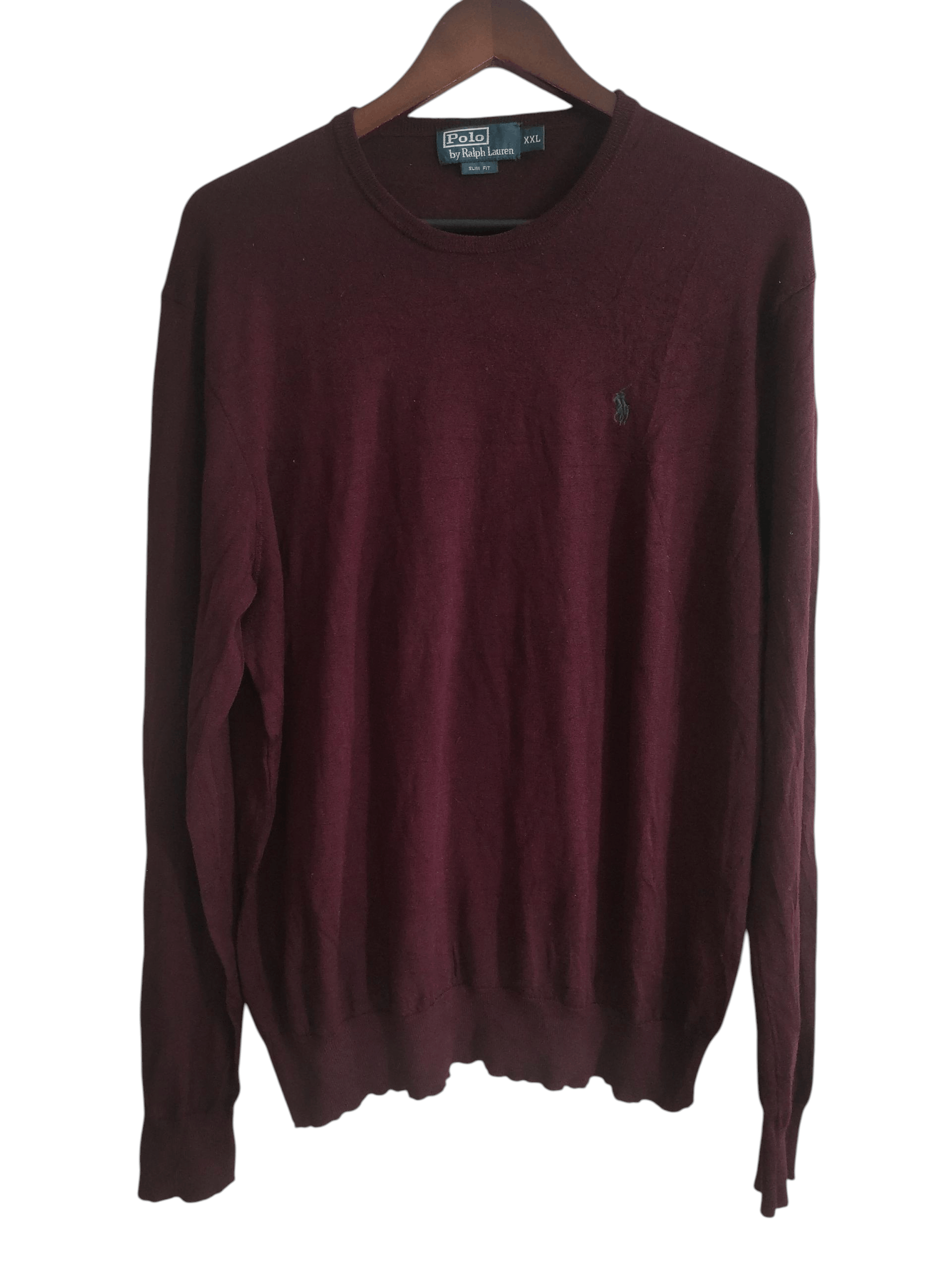Polo Ralph Lauren Polo Ralph Lauren Knit Merino Red Wine Crew Neck Pullover Size US XL / EU 56 / 4 - 1 Thumbnail