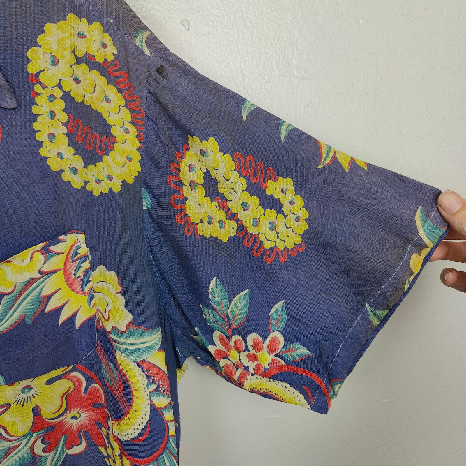 Other Vintage 40s 50s Made in California Rayon Hawaiian Shirt Men Size US M / EU 48-50 / 2 - 5 Thumbnail