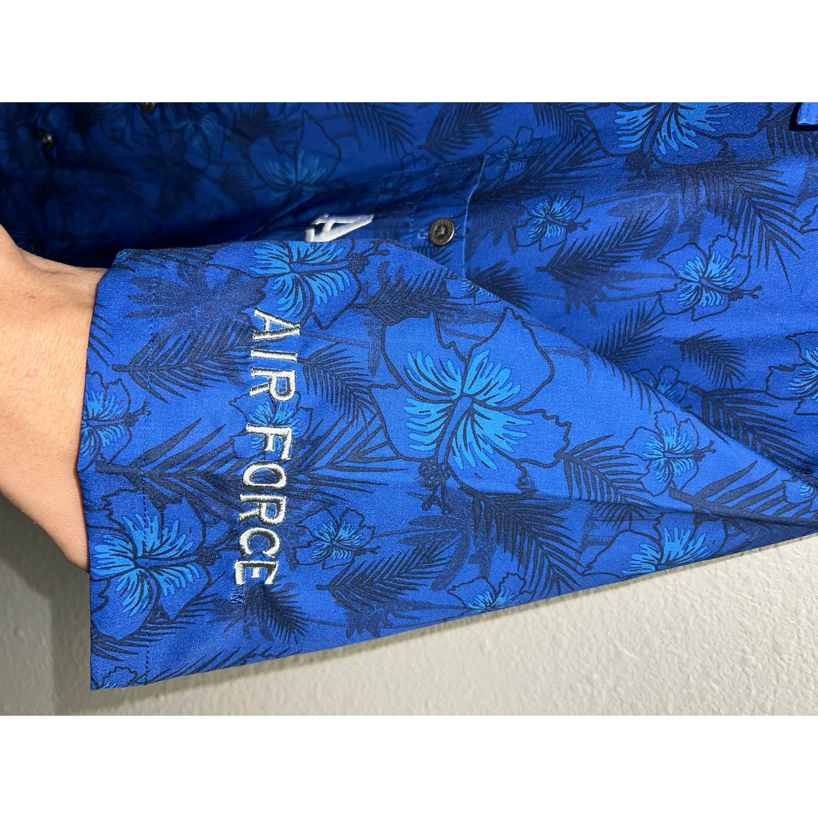 Vintage Air Force University Polo Shirt Chiliwear Blue Floral NWT S Size US L / EU 52-54 / 3 - 4 Thumbnail
