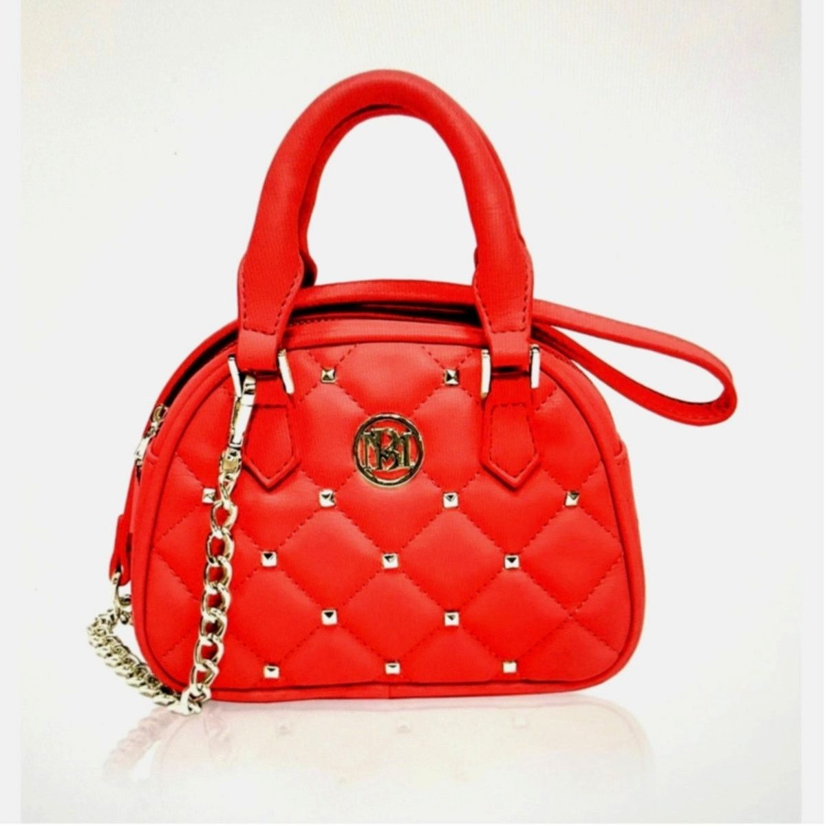 Badgley Mischka Badgley Mischka Crossbody Dome with Studs - Red Size ONE SIZE - 3 Thumbnail