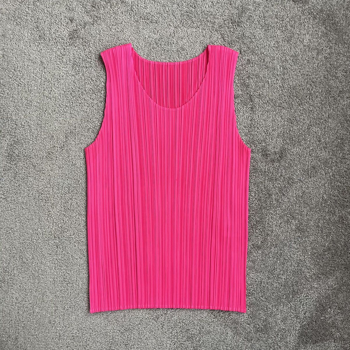 image of Issey Miyake x Issey Miyake Pleats Please Tank Top in Pink, Women's (Size Medium)