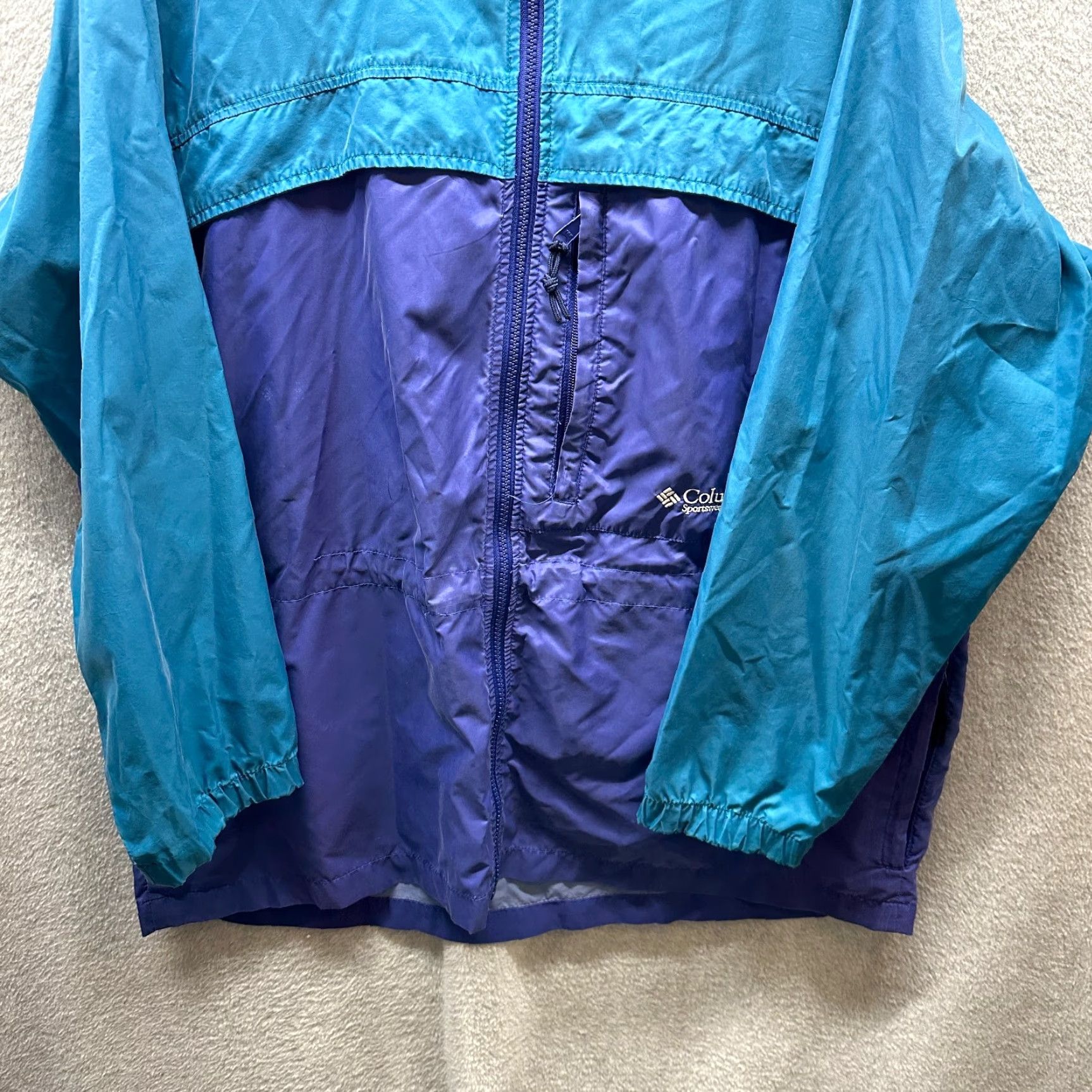 Vintage Columbia Jacket Womens Large Blue Hooded Packable 3-in-1 Zip Casual coat Size L / US 10 / IT 46 - 3 Thumbnail