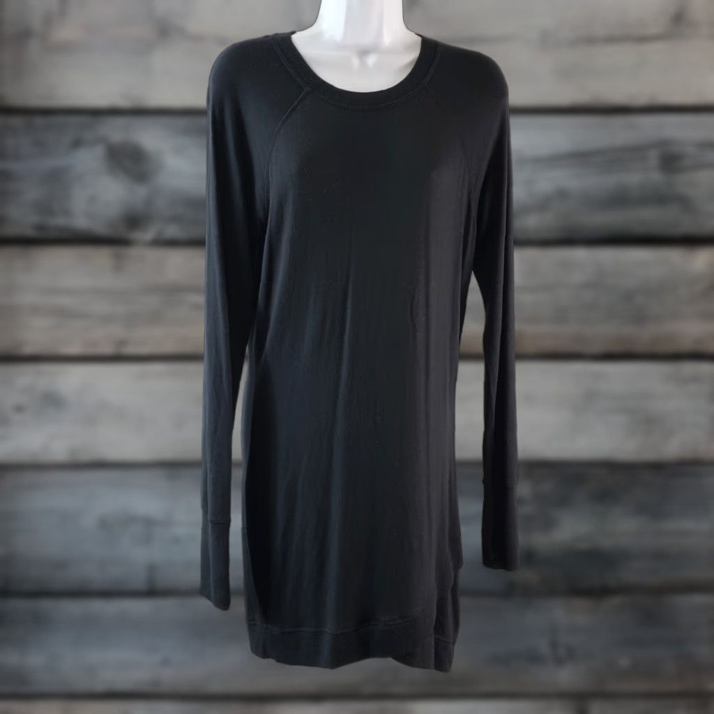 Athleta Athleta Womens Dress XS Black Long Sleeve Criss Cross Solid Modal Blend Size XS / US 0-2 / IT 36-38 - 1 Thumbnail