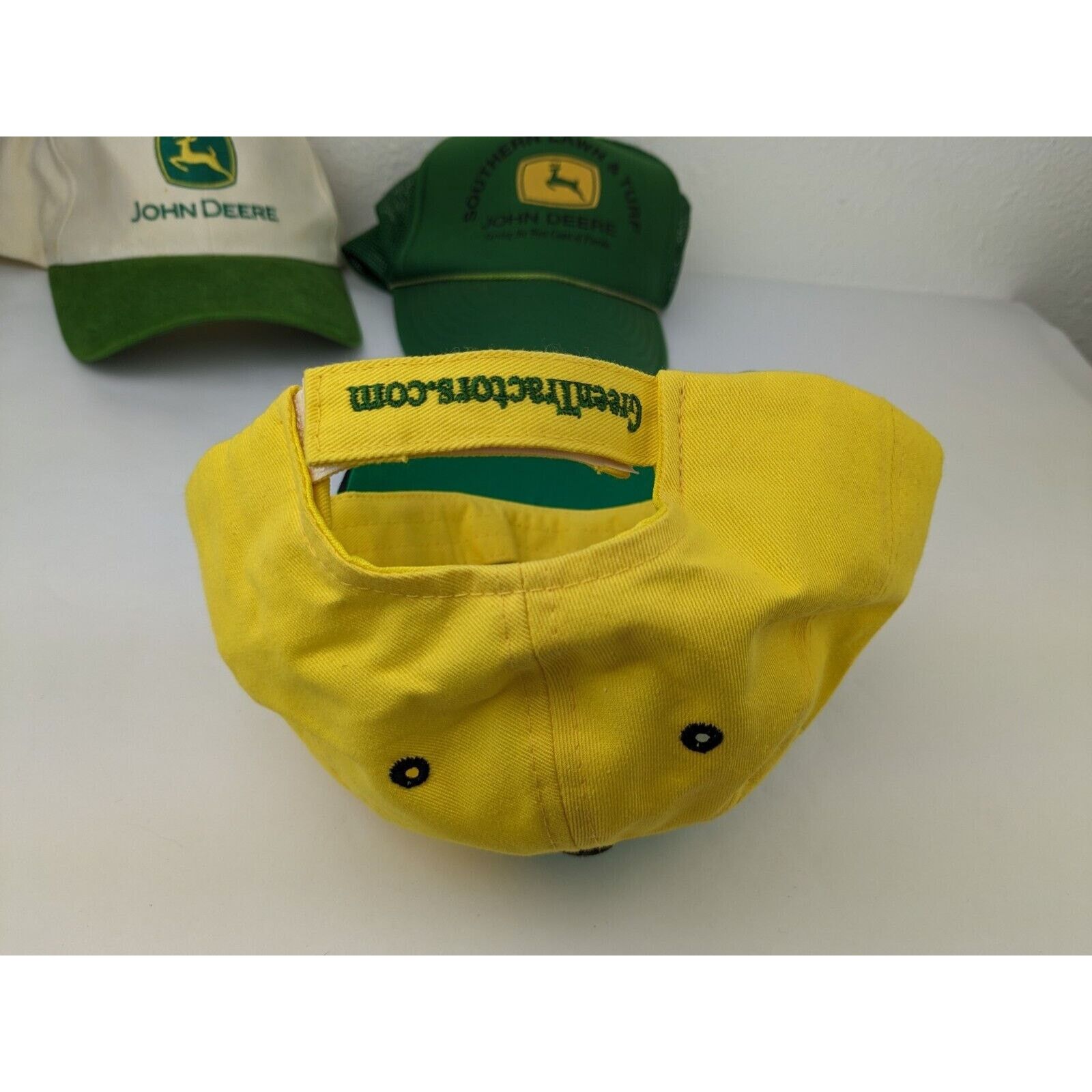 John Deere 5 John Deere Hats Yellow Green Deer Logo Farm Baseball Caps Size ONE SIZE - 7 Thumbnail