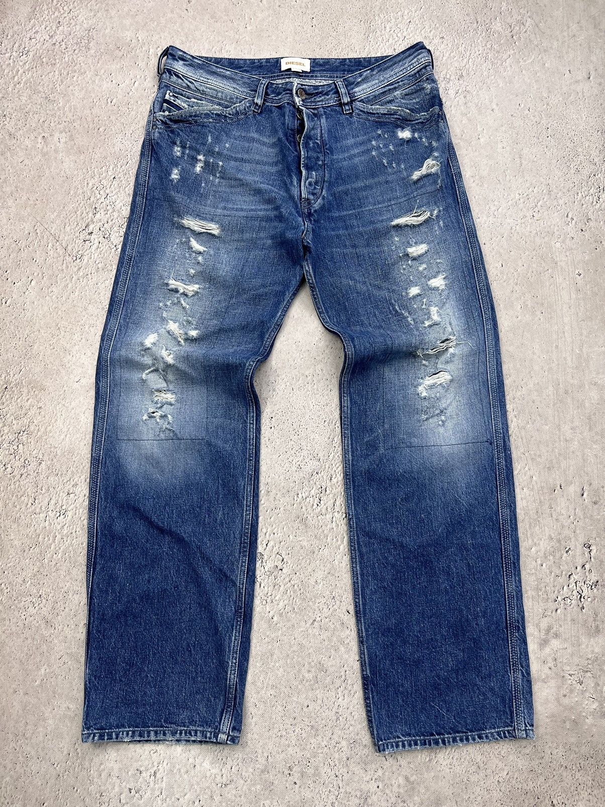 Diesel × If Six Was Nine Vintage Diesel Dirty New Age Distressed Denim Size US 33 - 2 Thumbnail