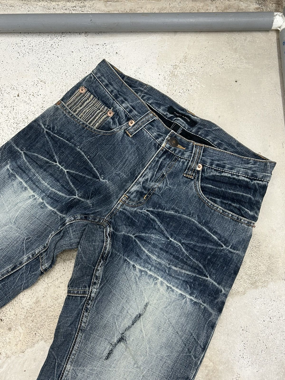 GOSTAR DE FUGA Memory Special Washed Black Clawn Marks Distressed Size US 30 / EU 46 - 10 Thumbnail