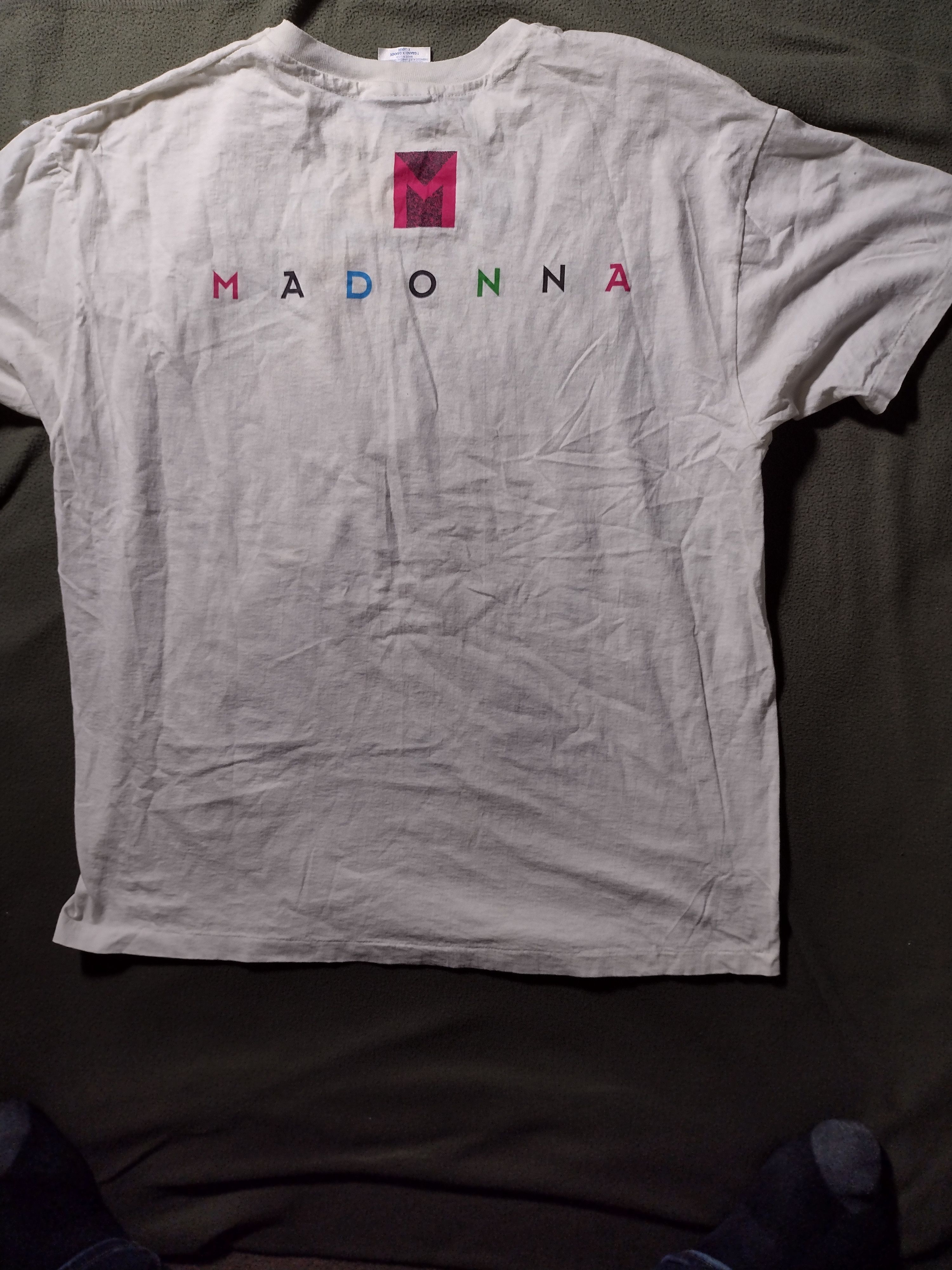 image of Band Tees Madonna Vintage Shirt in White, Men's (Size XL)