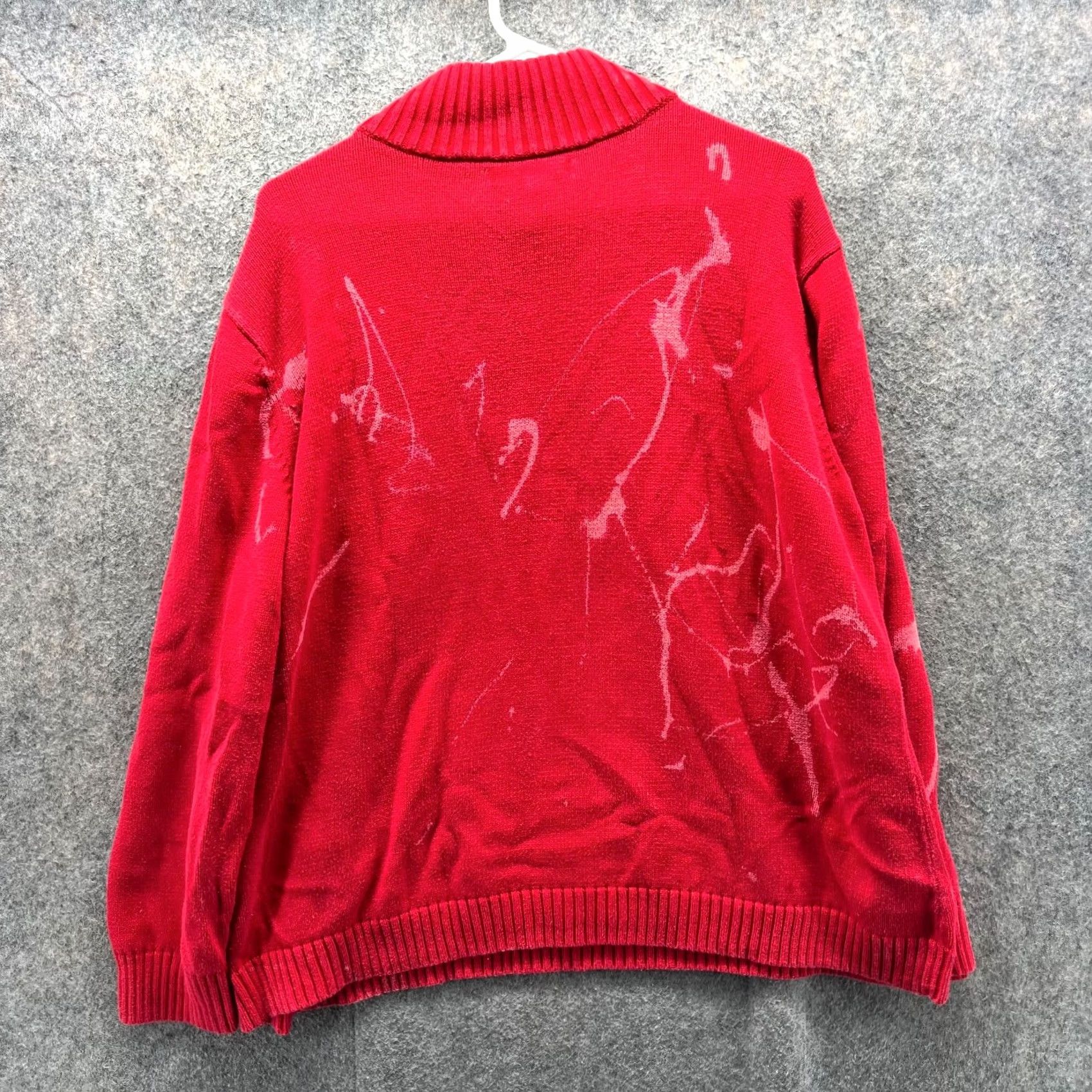 Ralph Lauren VINTAGE Lauren Ralph Lauren Sweater Women 3X Red 1/4 Zip Chunky Crown Crest Pullover Size XXL / US 16-18 / IT 52-54 - 7 Thumbnail