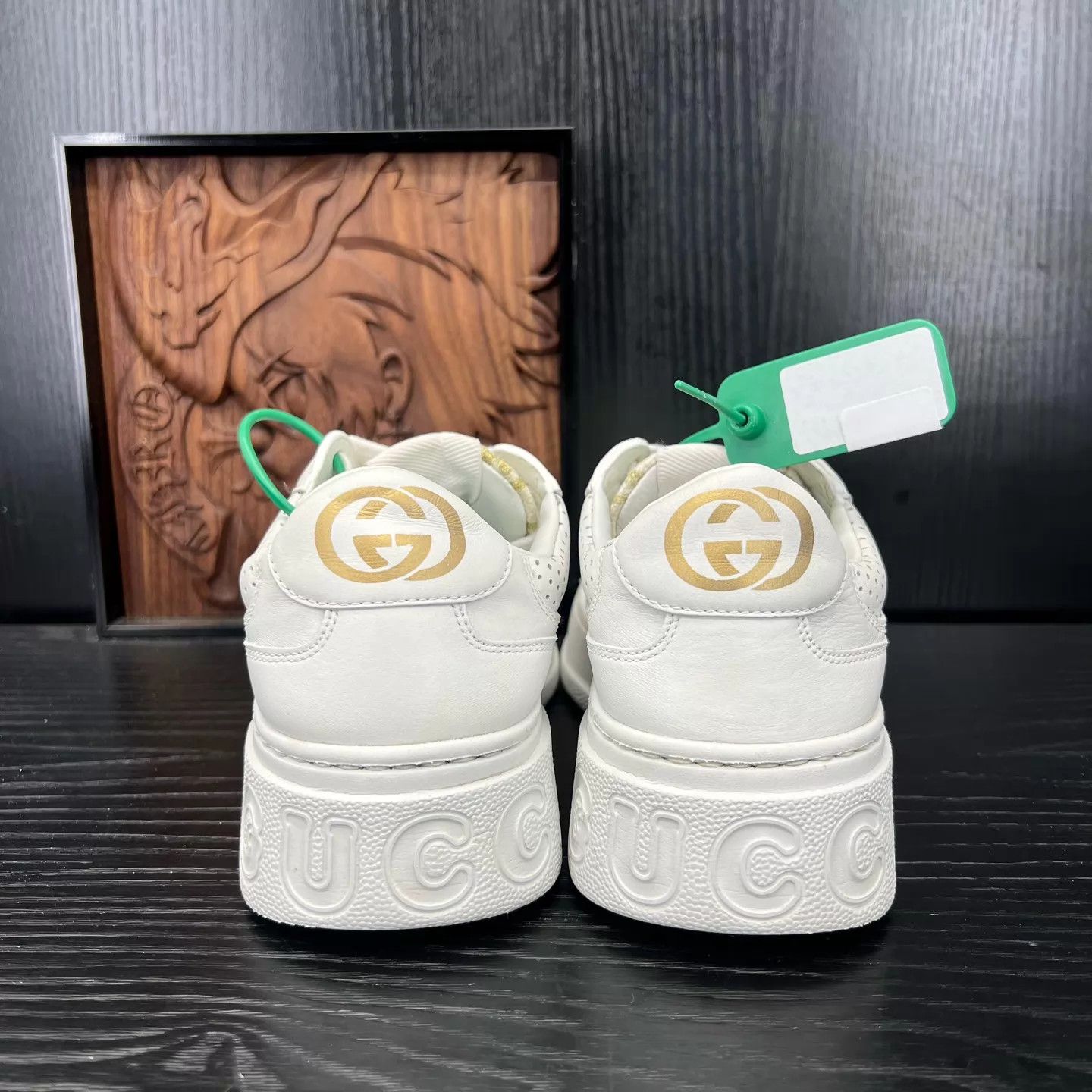 Gucci Gucci Biscuit Shoes White Gold 36.5 Size US 6 / IT 36 - 8 Thumbnail
