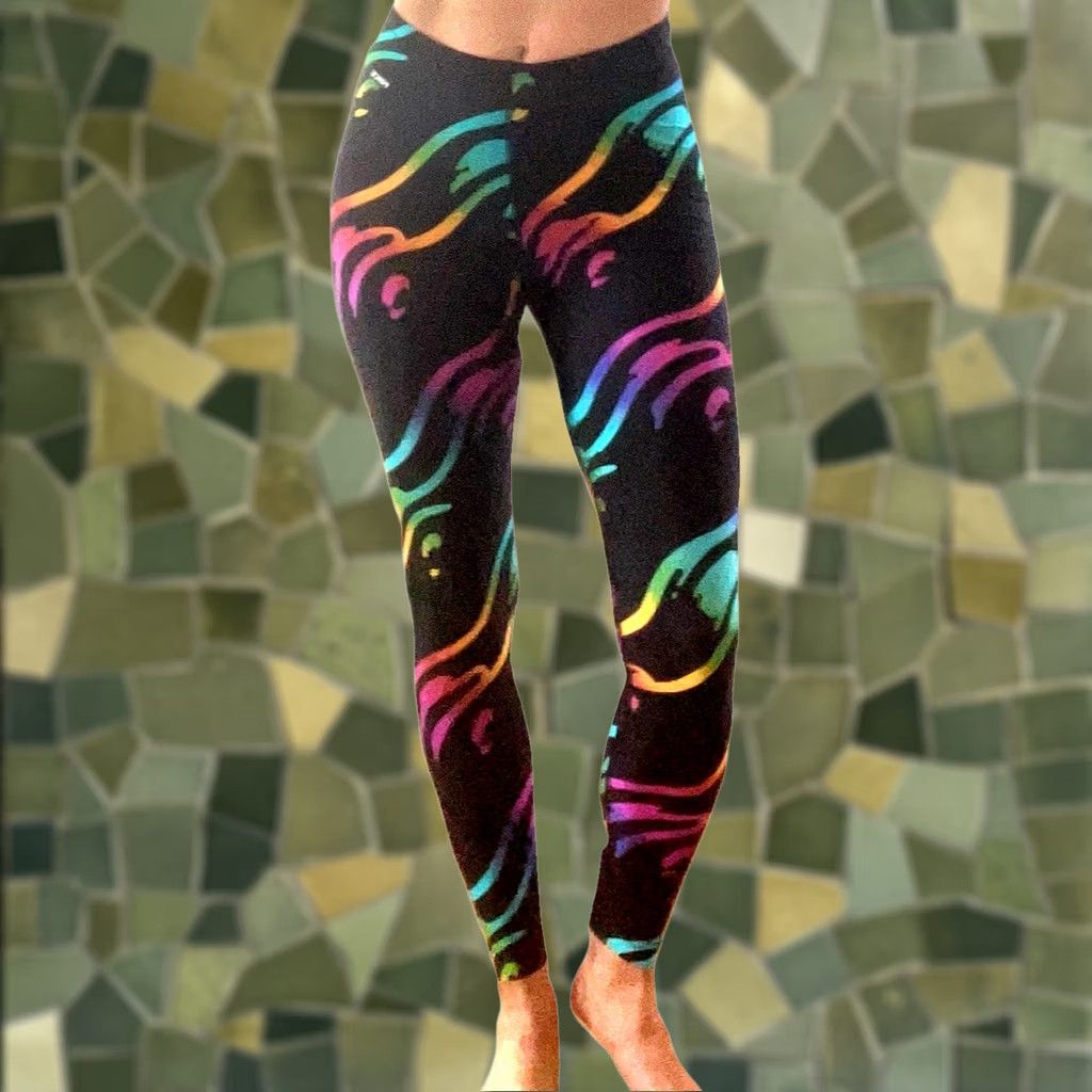 Nike VINTAGE NIKE Leggings Women M Black Geometric Padded Ankle Zip Drawstring Casual 90s Shine Nike Size 32" / US 10 / IT 46 - 1 Thumbnail