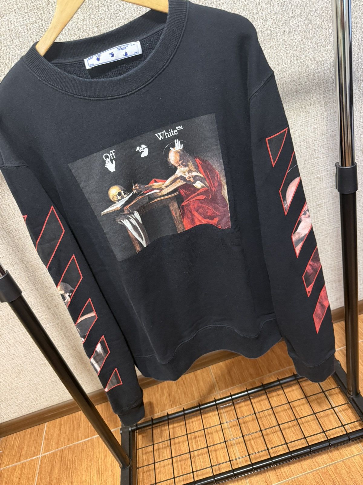 Off-White OFF WHITE CARAVAGGIO BLACK SWEATSHIRT Size US XL / EU 56 / 4 - 5 Thumbnail