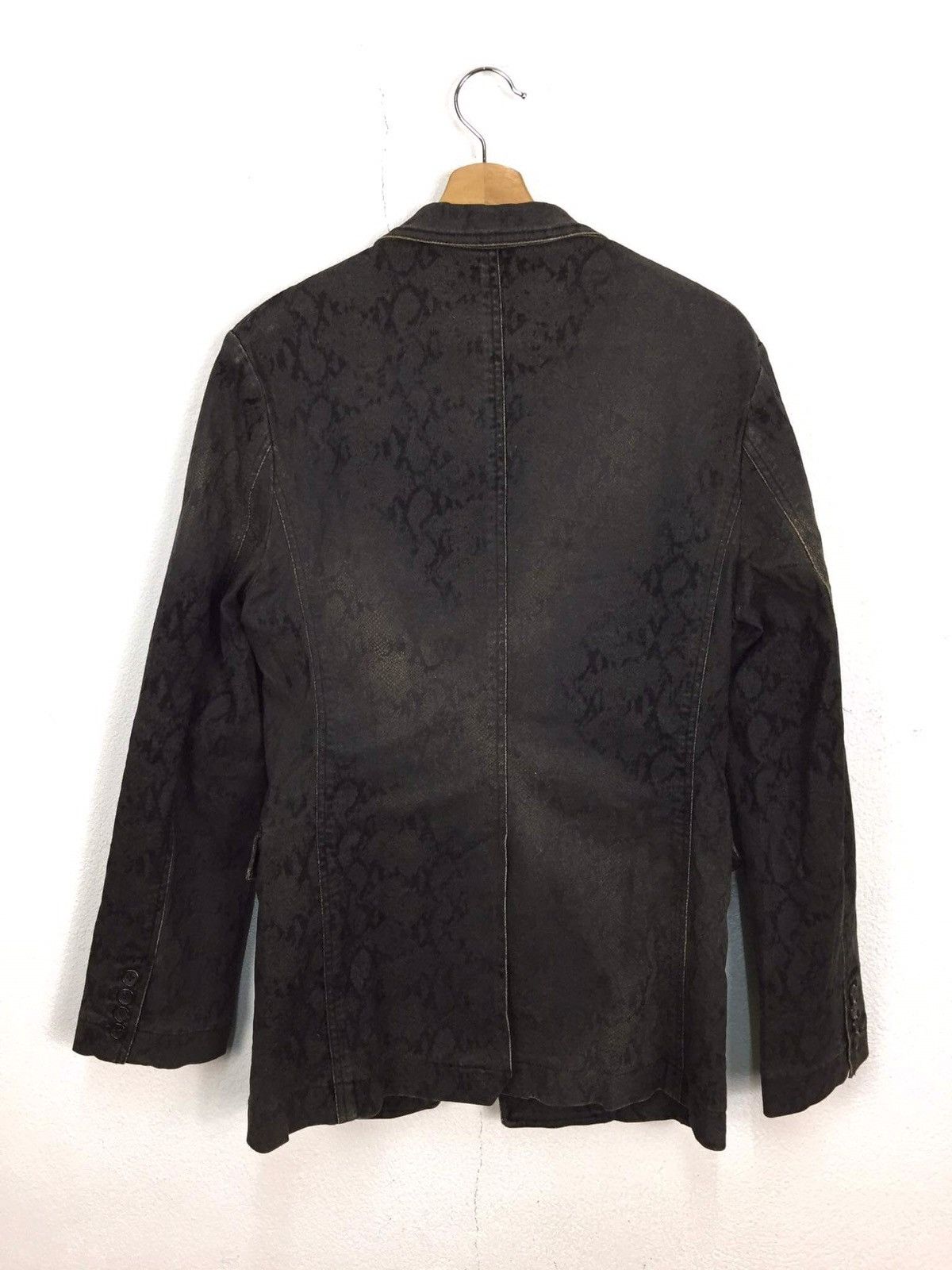 5351 POUR LES HOMMES Vintage 5351 Pourles Hommes Snake Skin Denim Jacket Size US S / EU 44-46 / 1 - 10 Thumbnail