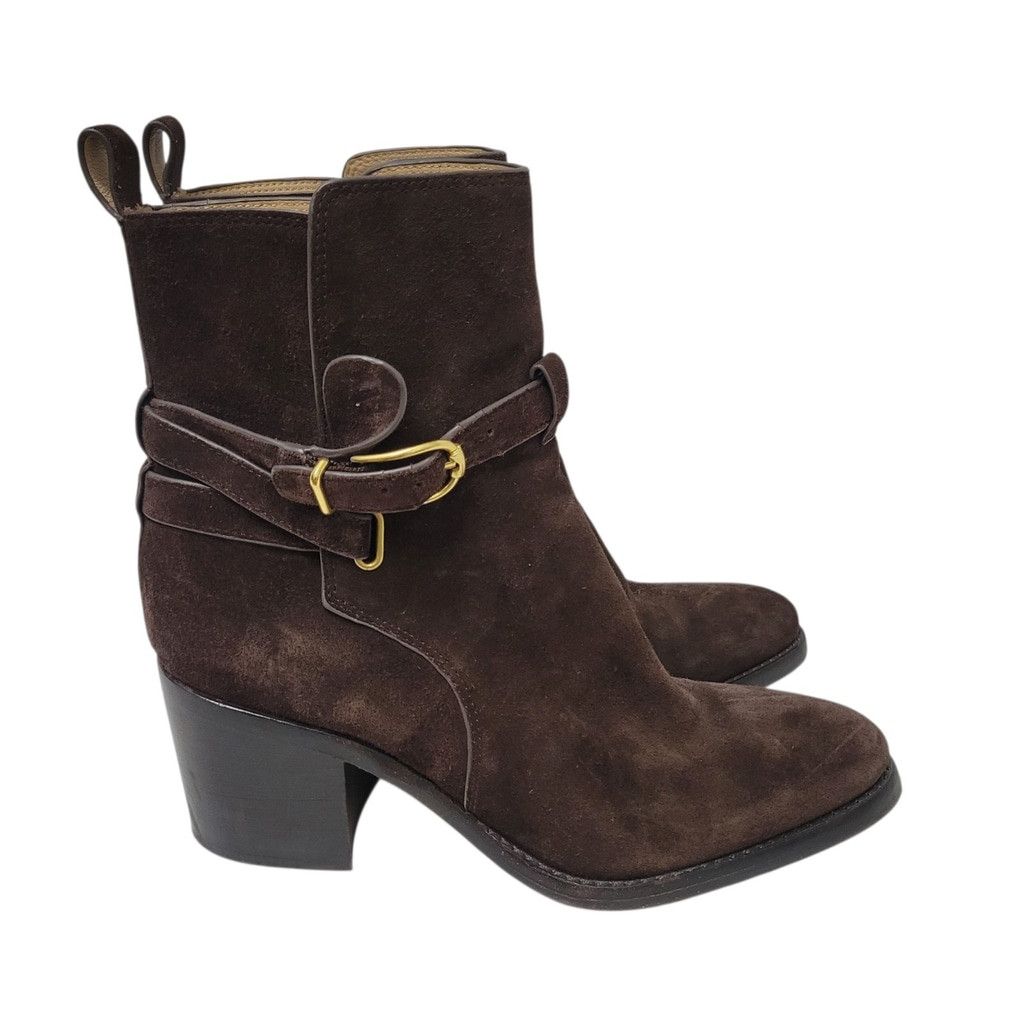 Veronica Beard VERONICA BEARD Women's Sohelia Suede Ankle Brown Bootie CHEL Size US 8.5 / IT 38.5 - 4 Thumbnail