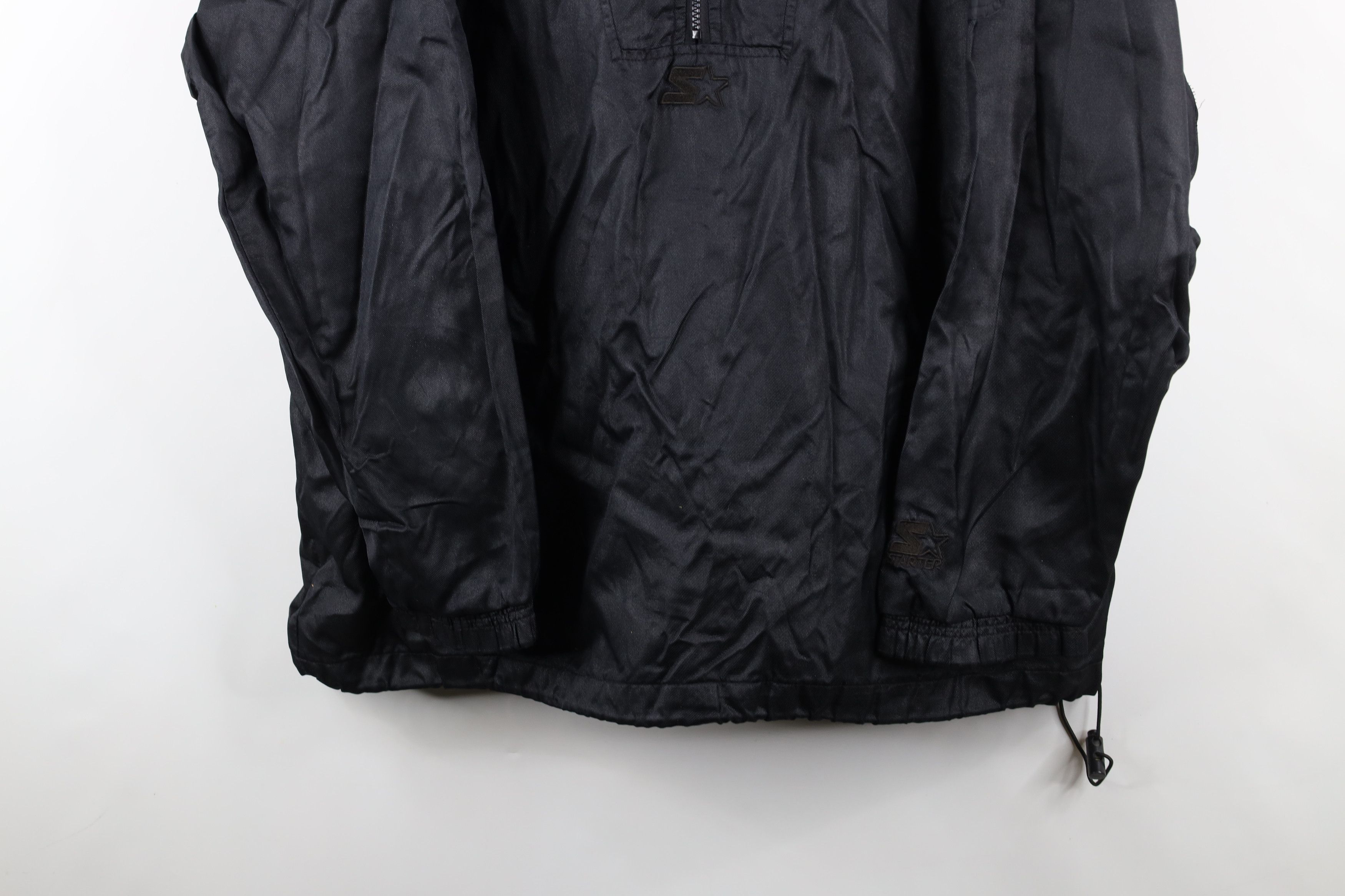 Starter × Vintage Vintage 90s Starter Black Hooded Pullover Windbreaker Jacket Size US XL / EU 56 / 4 - 3 Thumbnail