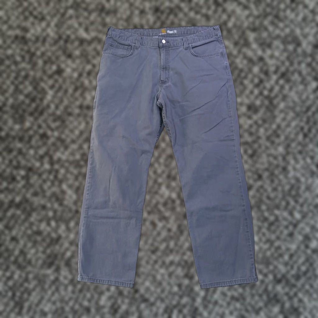 Carhartt VINTAGE Carhartt Relaxed Rigby Pants Men 38x30 Gray Canvas Workwear 90s Size US 38 / EU 54 - 1 Thumbnail