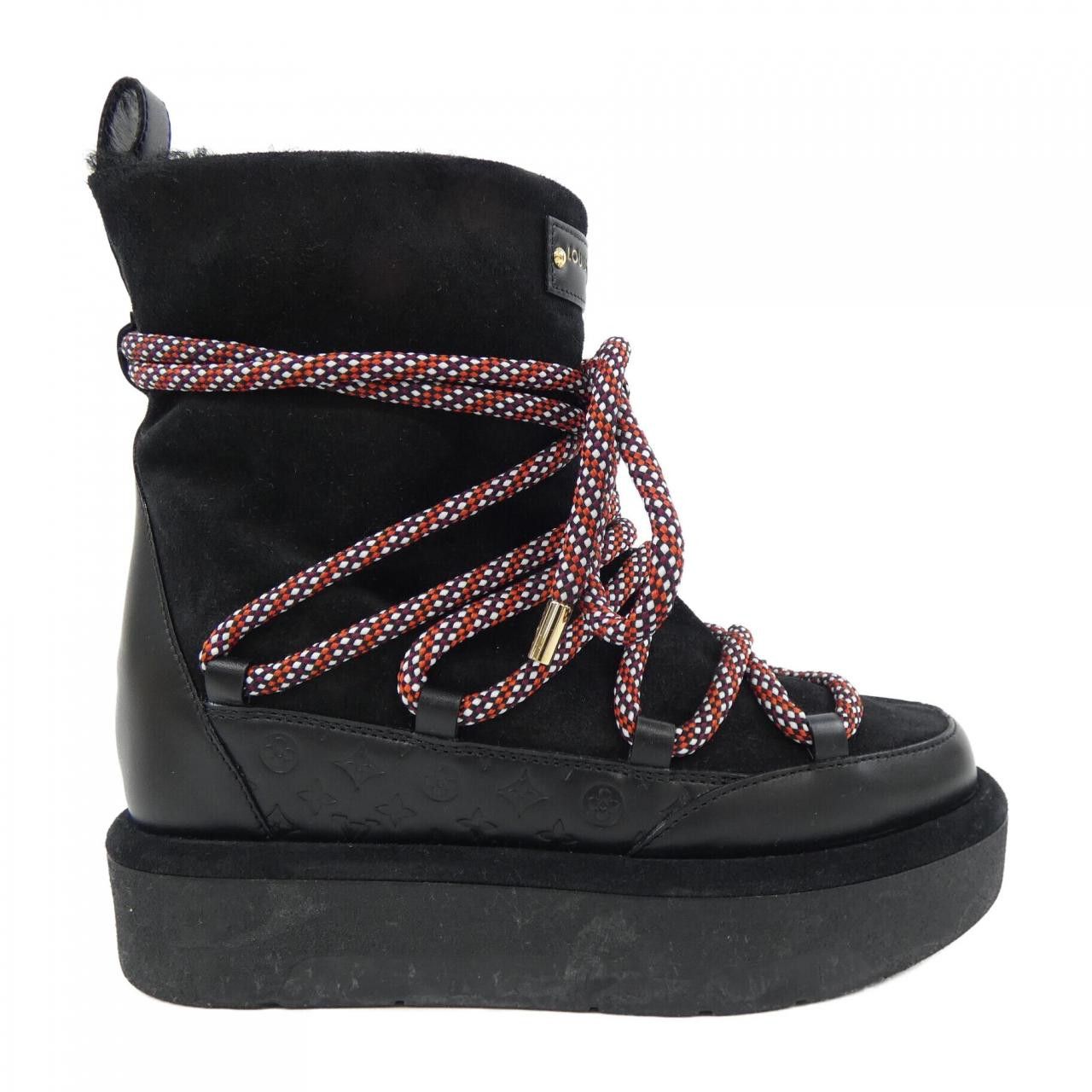Louis Vuitton Louis Vuitton SKI PLATFORM ANKLE BOOT Shearling Boots Natural Material Shoes DUTY FREE for USA