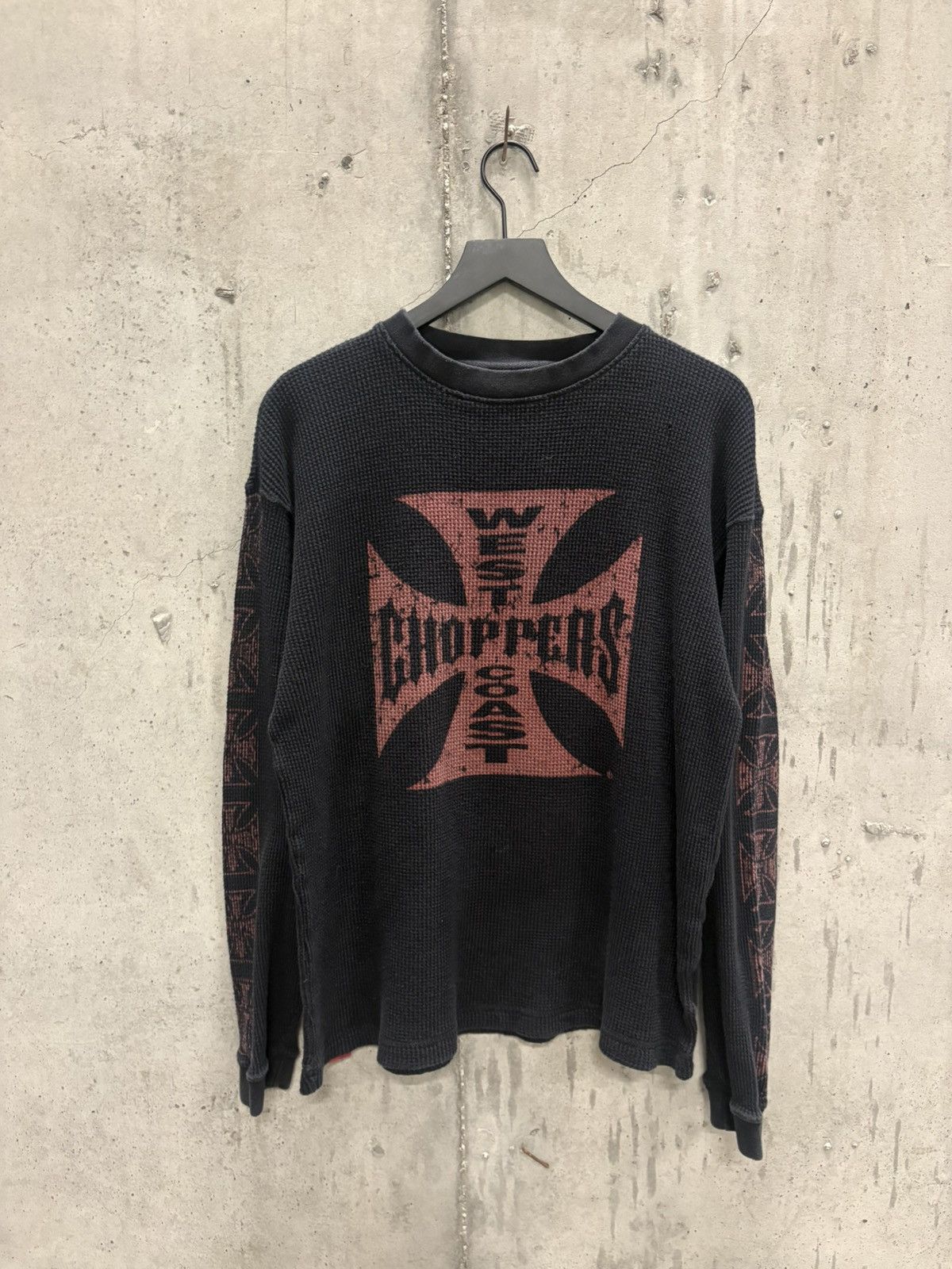 West Coast Choppers Vintage West Coast Choppers Thermal Allover Logo Faded Size US M / EU 48-50 / 2 - 2 Thumbnail