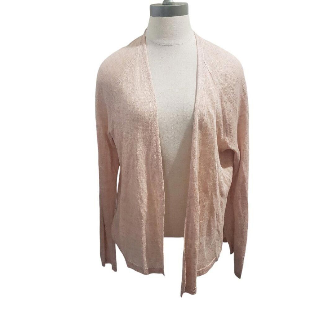 Designer Light Pink Lightweight Open Long Sleeve Sweater M Size M / US 6-8 / IT 42-44 - 1 Thumbnail