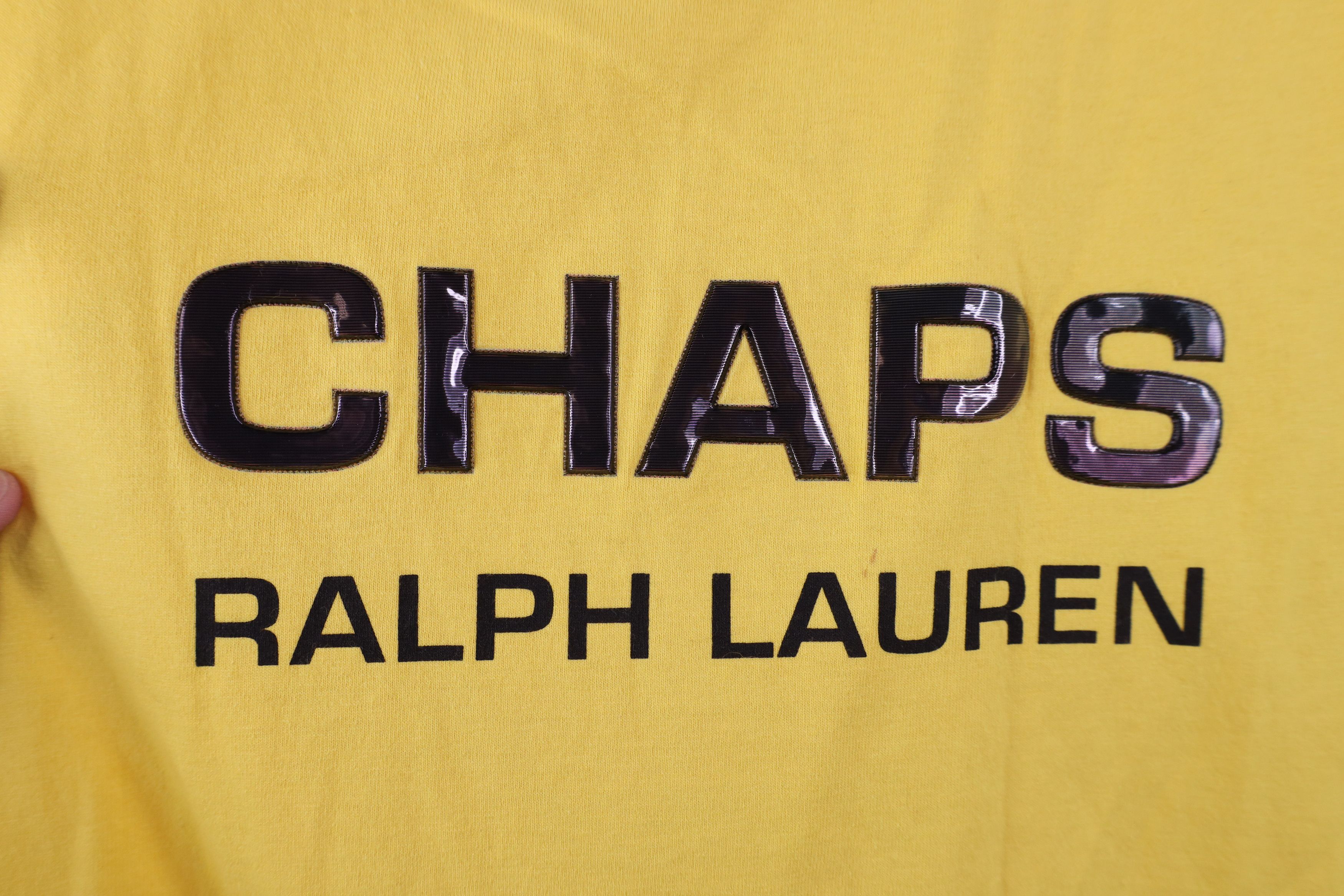 Ralph Lauren Vintage 90s Chaps Ralph Lauren Spell Out Chromatic T-Shirt Size US XL / EU 56 / 4 - 4 Thumbnail