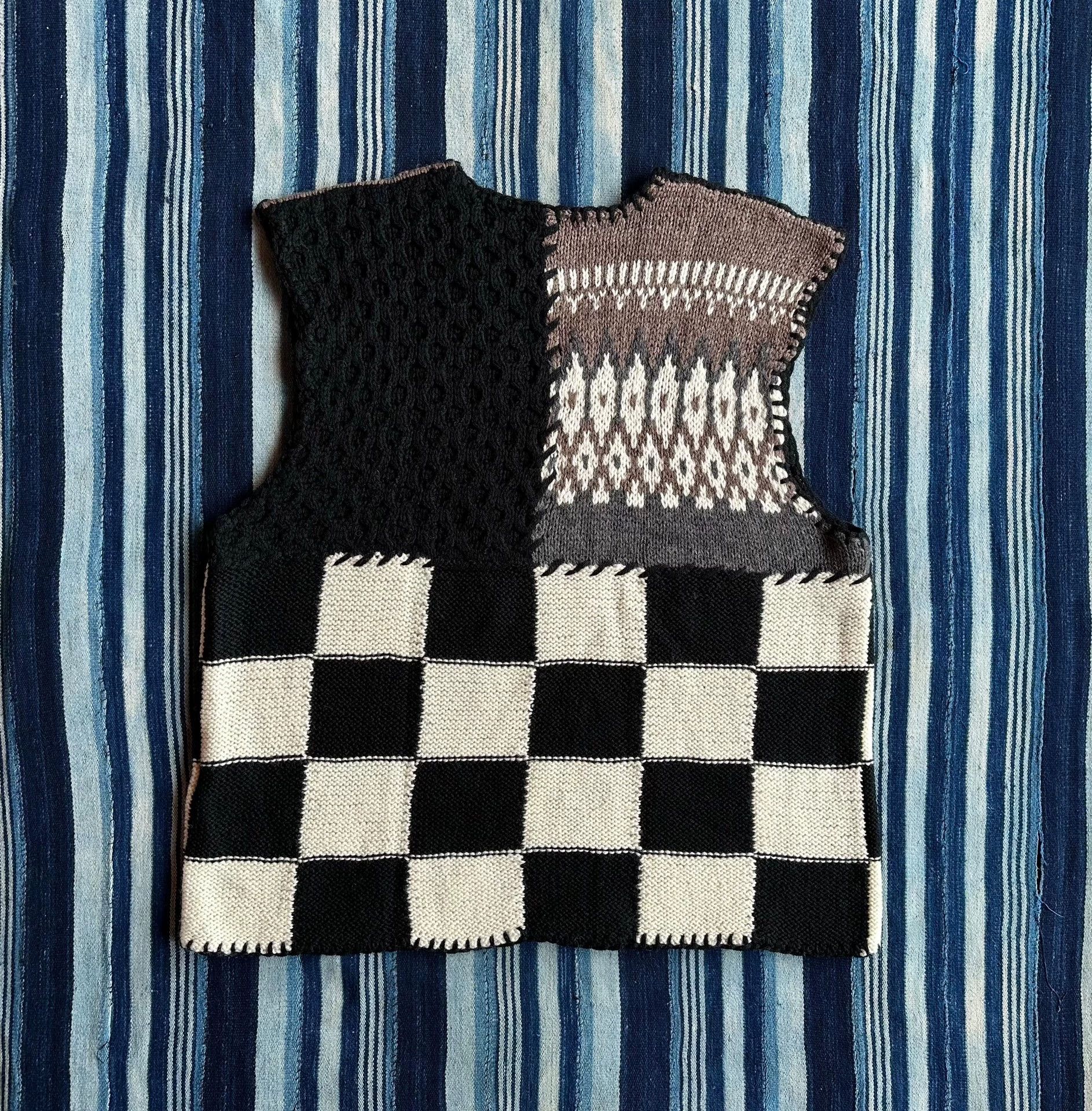 NOMA t.d NOMA t.d. Hand-knit Patchwork Vest 4 Size US XL / EU 56 / 4 - 2 Thumbnail