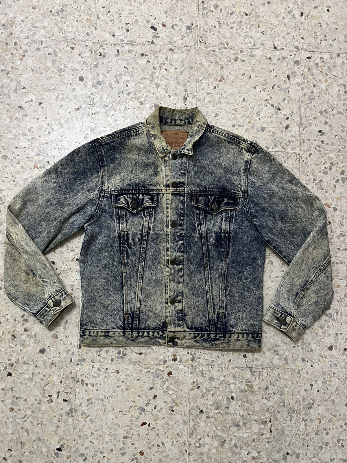 Levi's Vtg 80s Levi’s 70610 Acid Wash Trucker Jacket Size US M / EU 48-50 / 2 - 3 Thumbnail