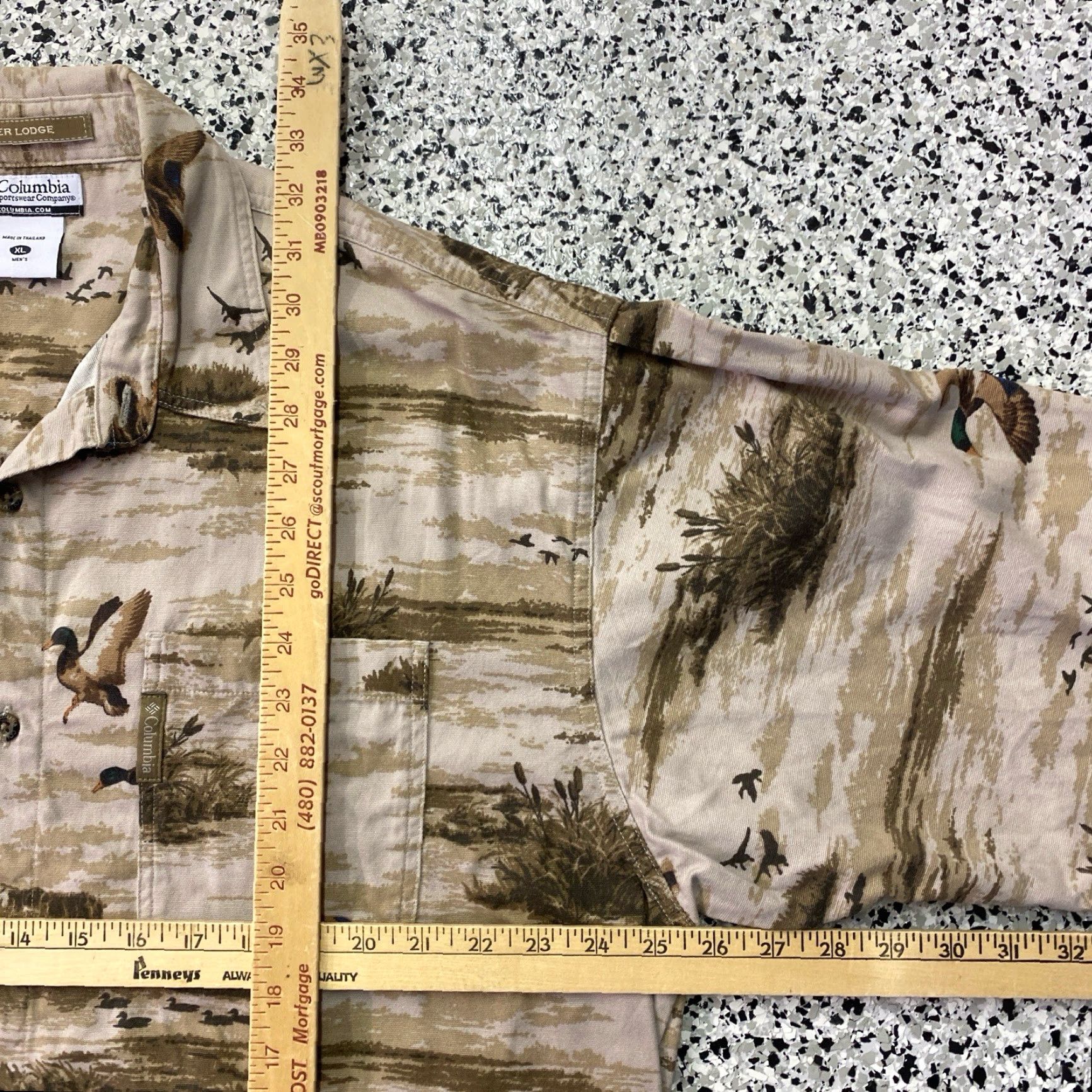 Vintage Columbia River Lodge Button-Up Shirt Men XL Duck Print Heavyweight Cotton Long Sleeve Collared Casual Workwear Size US XL / EU 56 / 4 - 3 Thumbnail