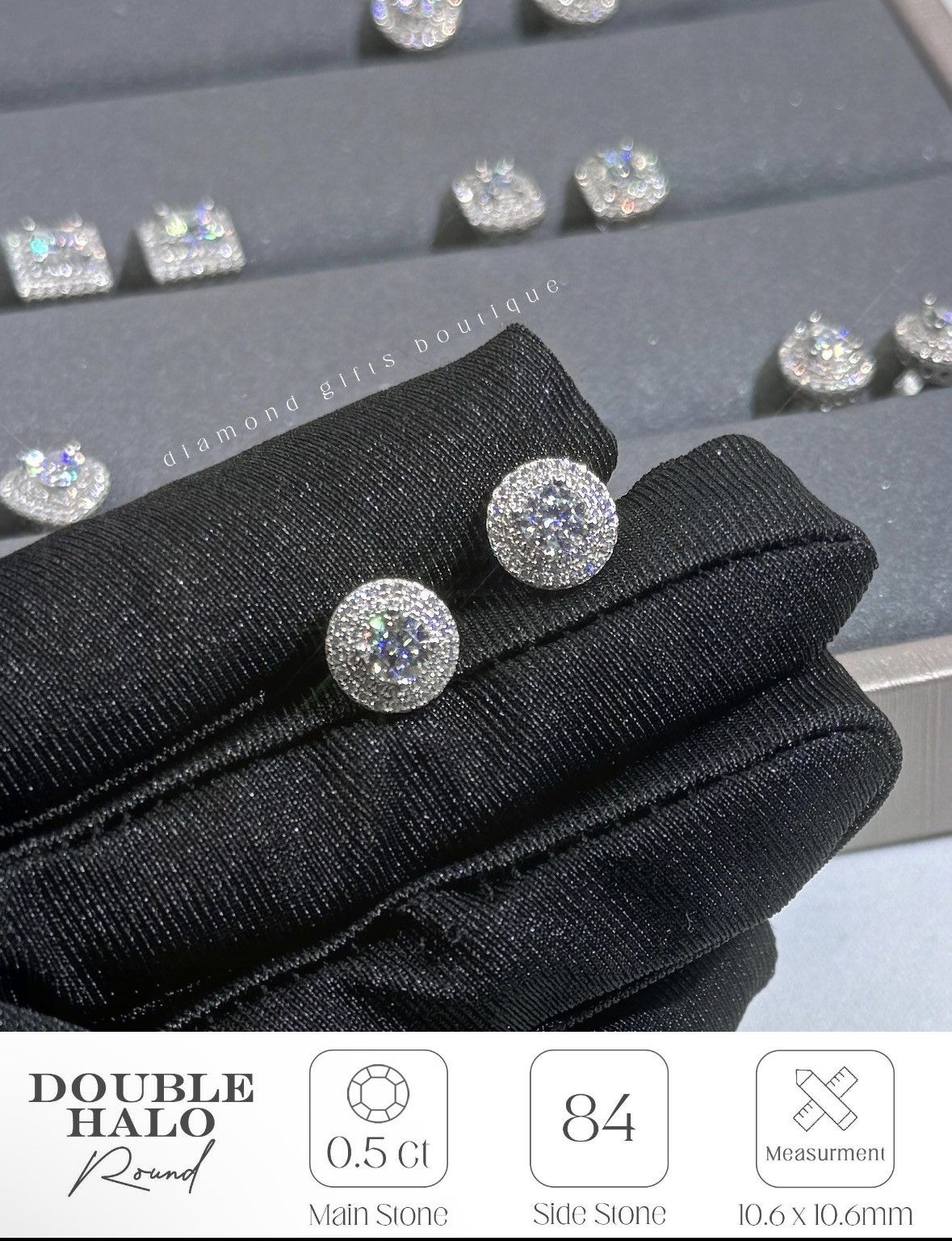 Other double halo circle earrings Size ONE SIZE - 1 Preview