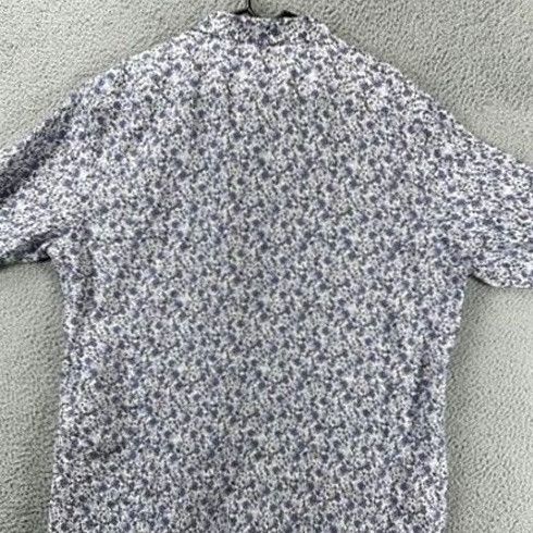 Vintage Lords of Harlech Linen Shirt Men's Floral Print Button Up XL Blue Linen Shirt Short Sleeve Button-Down Casual Men’s Size US XL / EU 56 / 4 - 3 Thumbnail