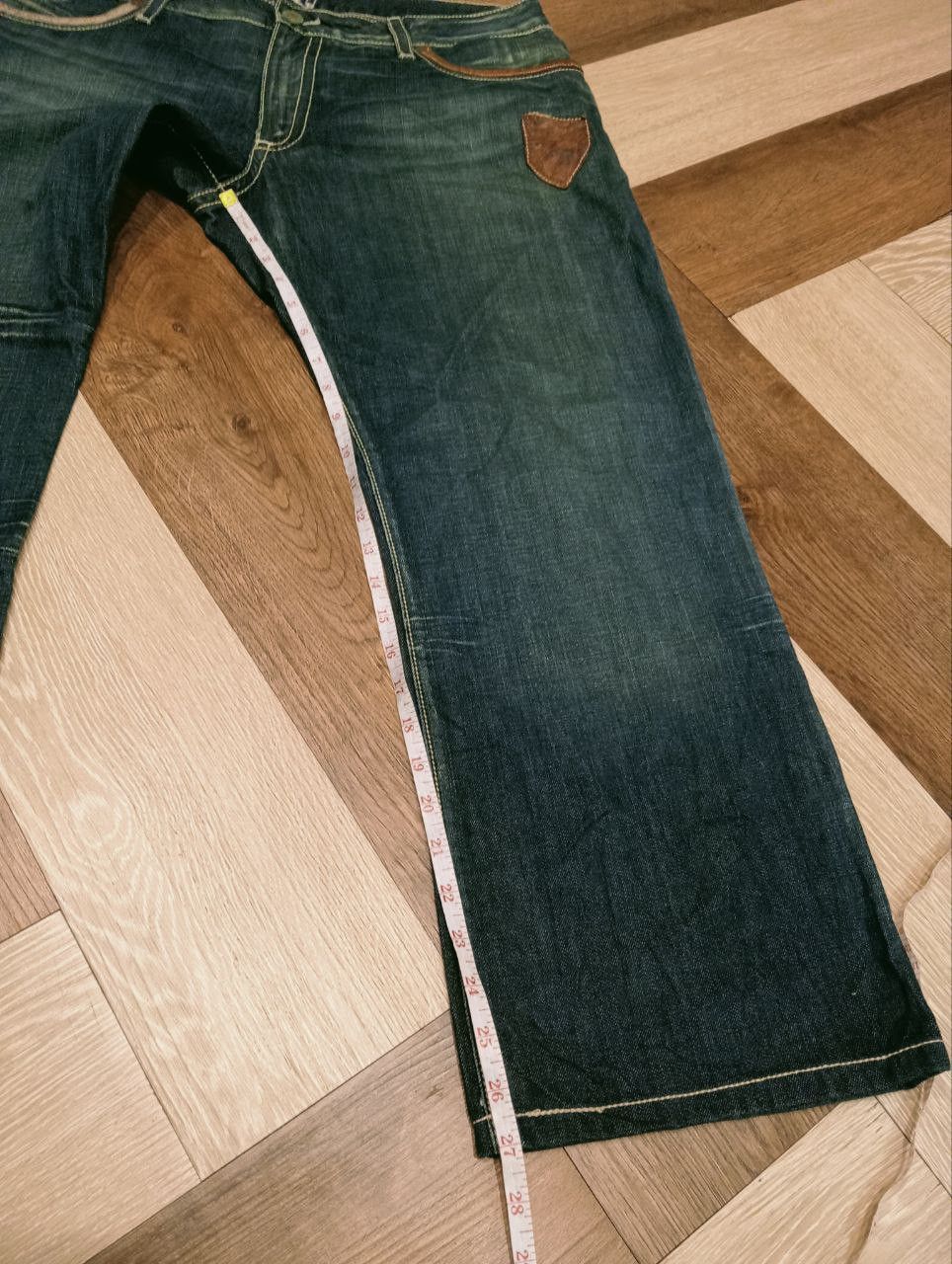 Robins Jeans VINTAGE ROBIN'S JEAN LEATHER POCKET CROPPED PANTS Size US 38 / EU 54 - 15 Thumbnail