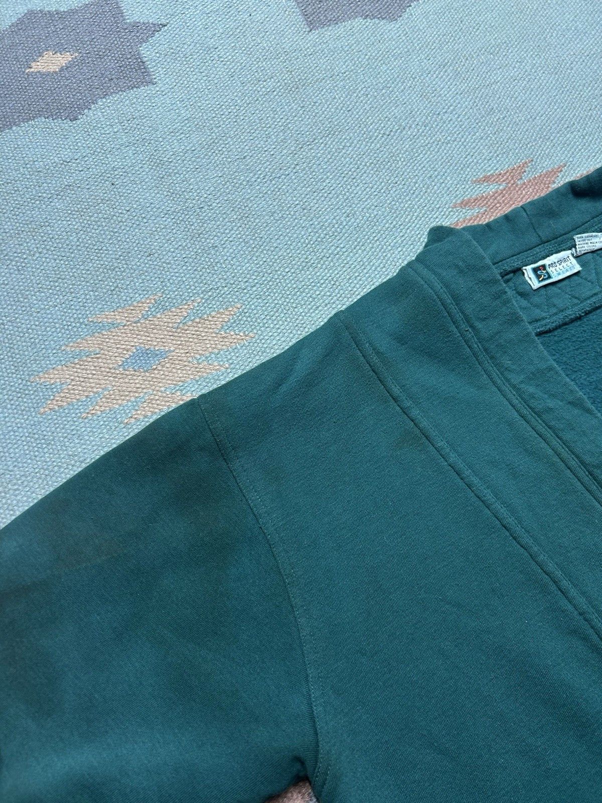Vintage VTG 90s sweatshirt cardigan pro spirit blank forest green L Size L / US 10 / IT 46 - 5 Thumbnail