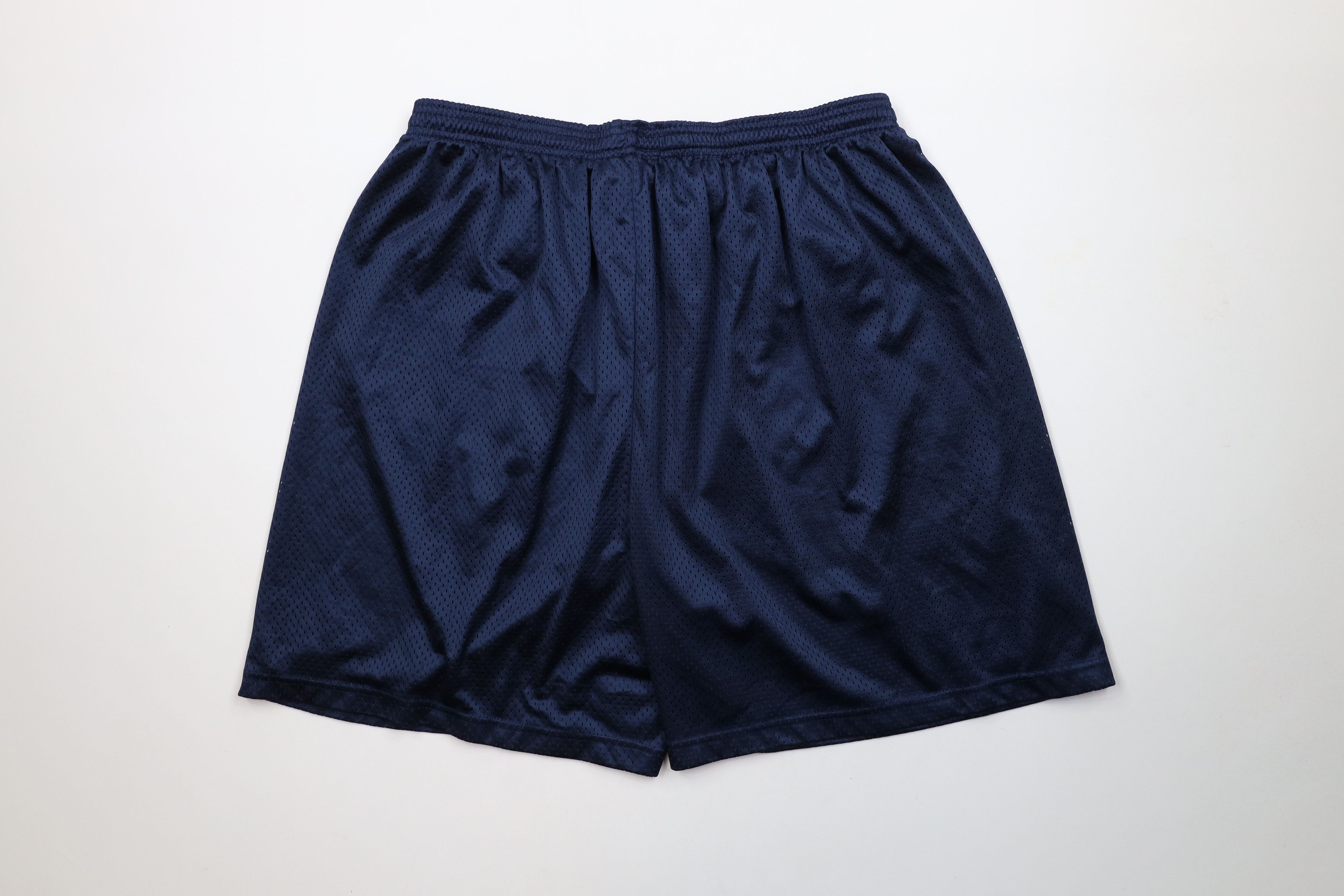 Vintage Vintage 90s Streetwear Above Knee Mesh Shorts Navy Blue USA Size US 40 / EU 56 - 7 Thumbnail