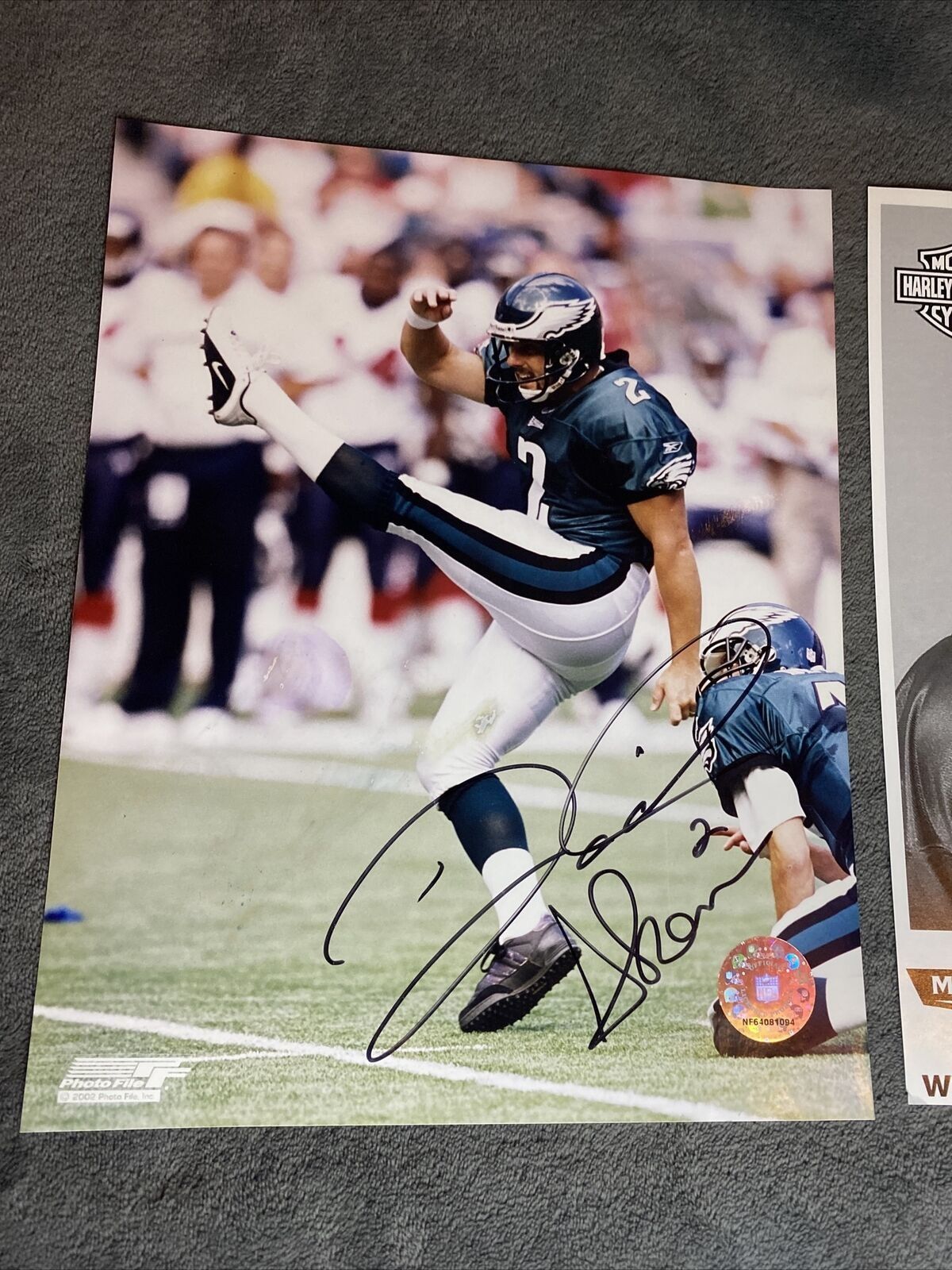 NFL 2 Signed Pictures Philadelphia Eagles AJ Feeley, David Akers Size ONE SIZE - 2 Thumbnail