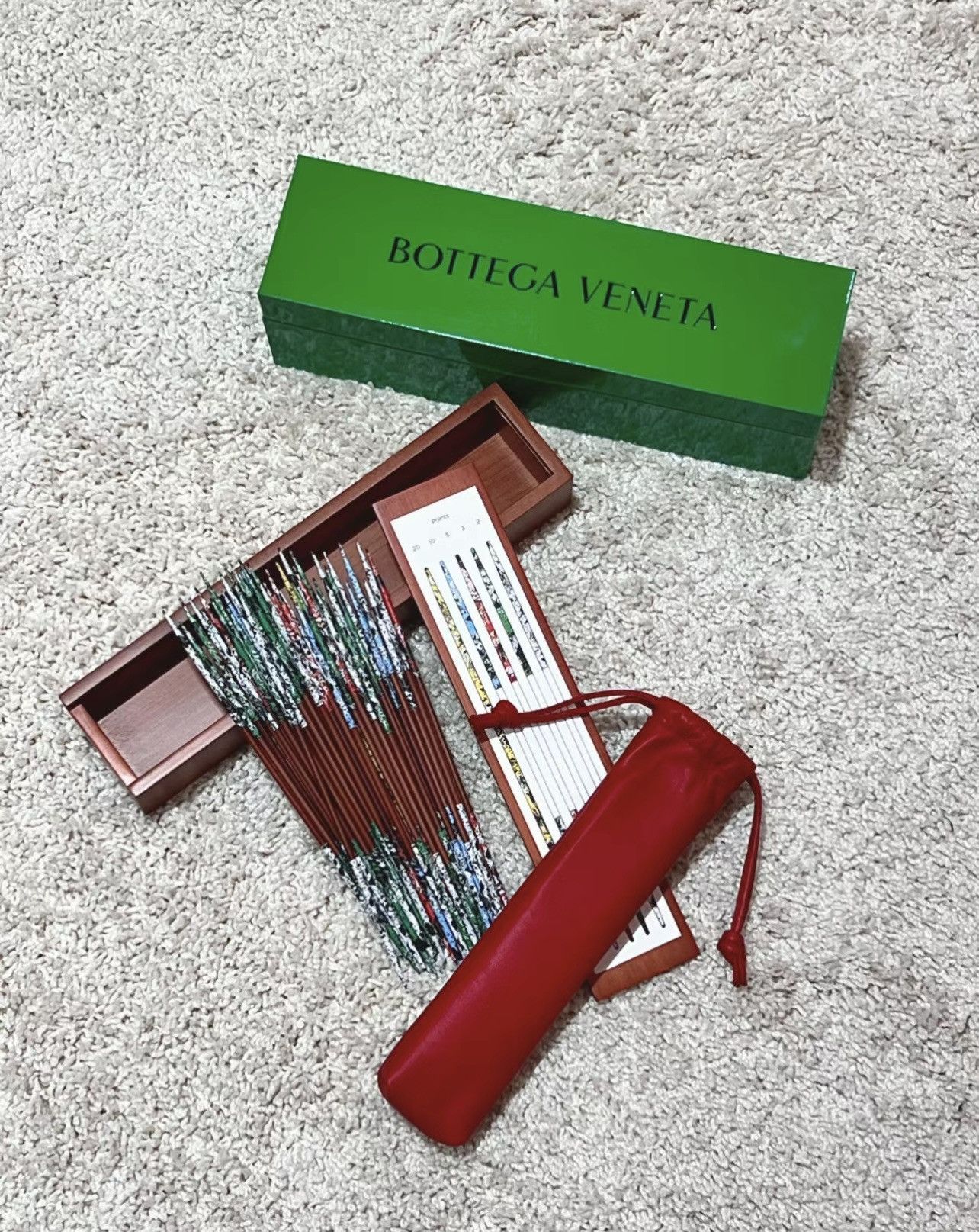Bottega Veneta 🟢 Bottega Veneta Mikado leather pouch with wooden box Size ONE SIZE - 1 Thumbnail