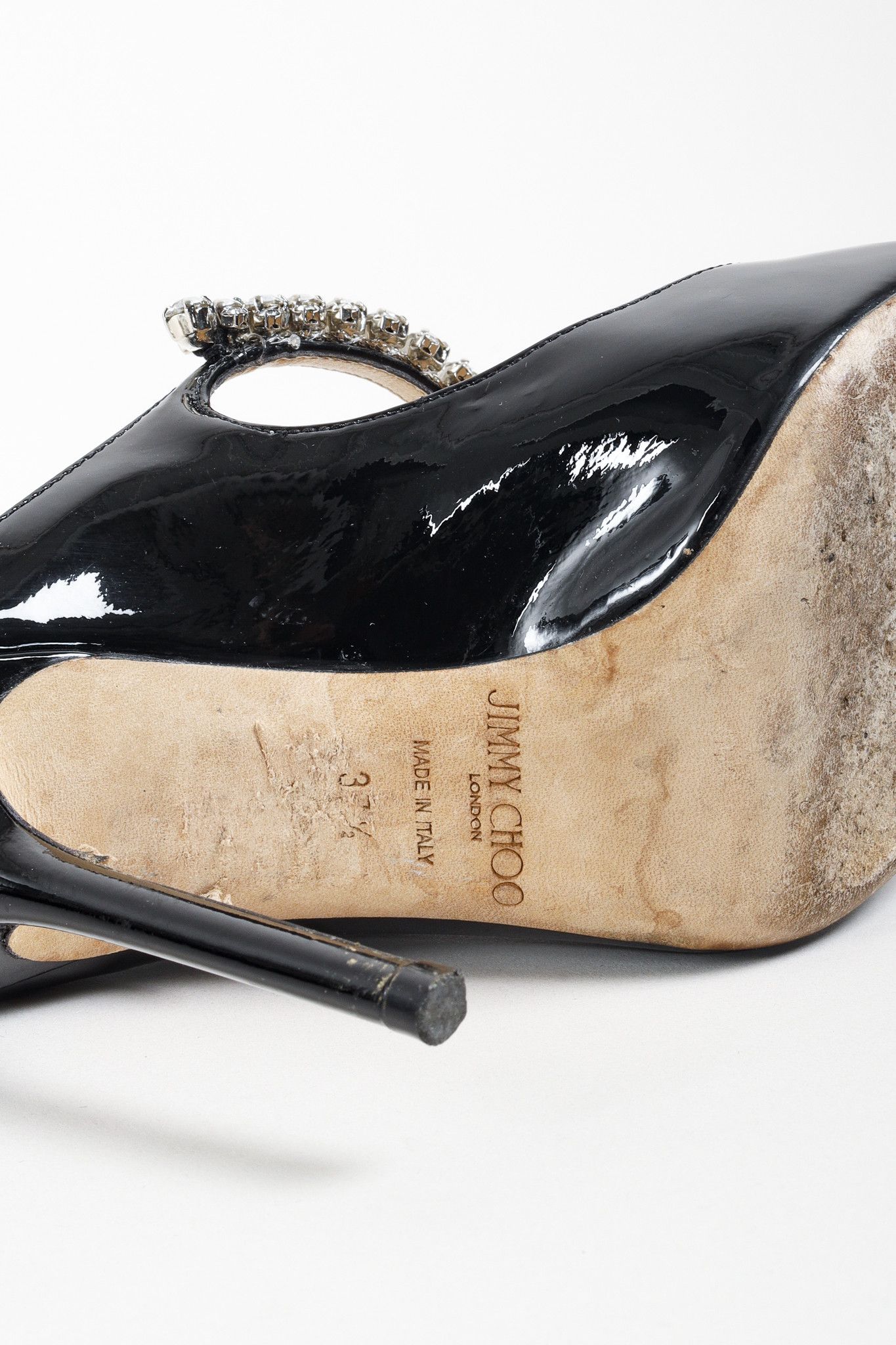 Jimmy Choo Jimmy Choo Black Bling 100 Mules Size US 7 / IT 37 - 4 Thumbnail