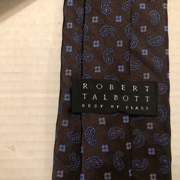 Robert Talbott Robert talbott men's new brown silk tie 3 1/2" X 58 1/2" Size ONE SIZE - 4 Thumbnail