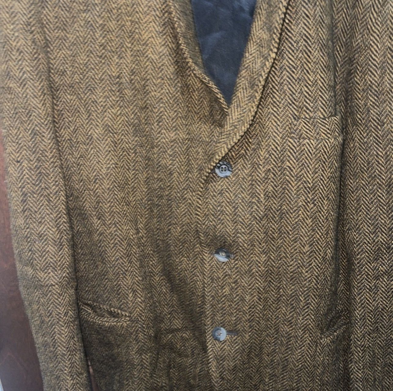 Harris Tweed Harris Tweed 100% Virgin Wool Vintage Herringbone Blazer Size 36R - 5 Thumbnail