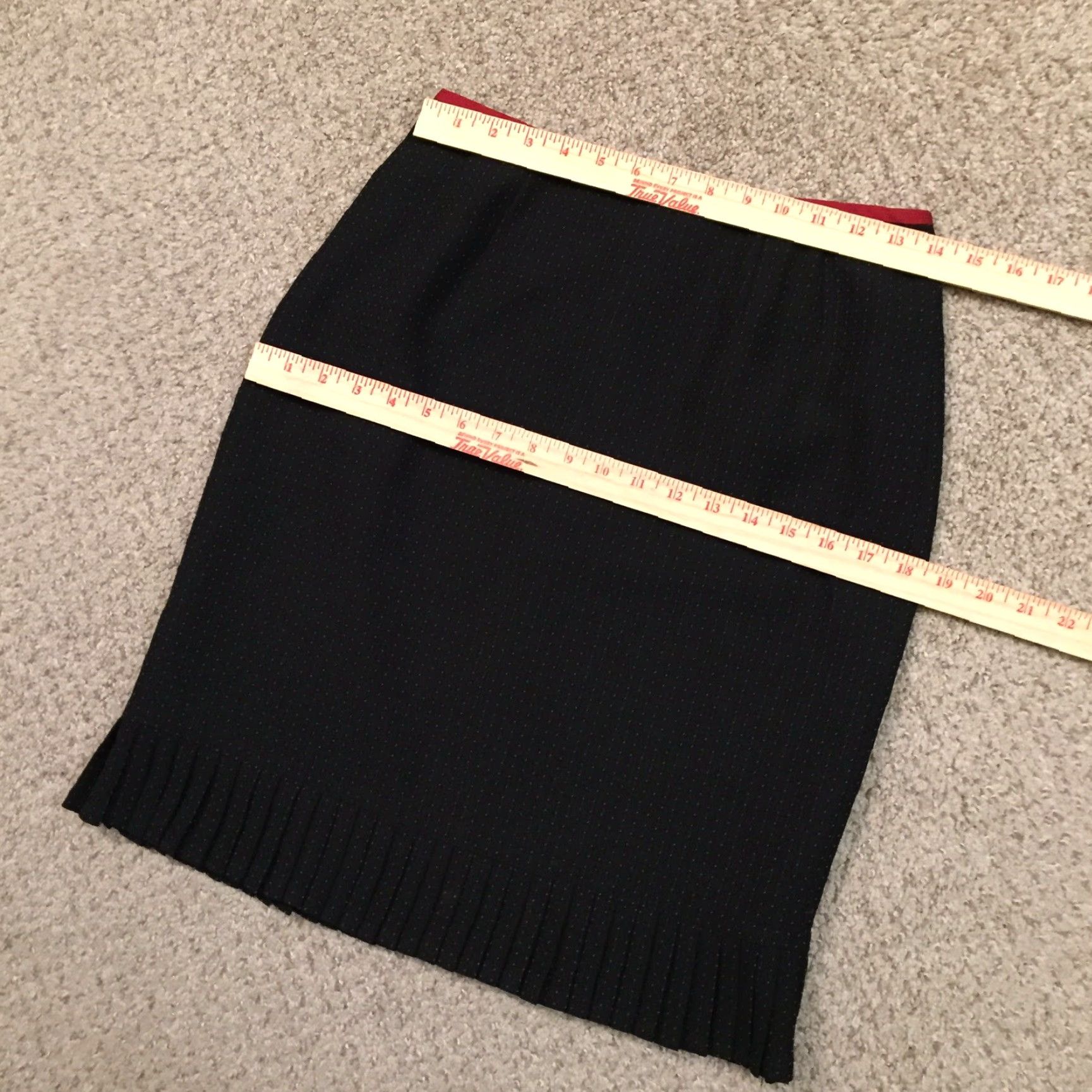 Kasper Kasper Skirt Petite 4P Black Polka Dot Knee Length High Waist Lined Pleated Women Size 27" / US 4 / IT 40 - 2 Thumbnail