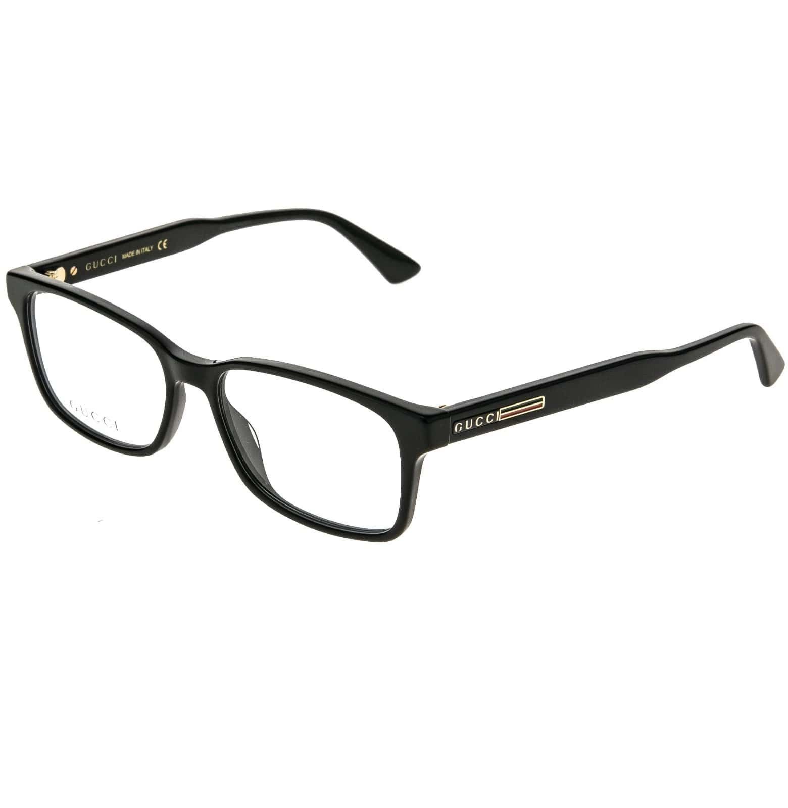 Gucci GUCCI GG0826O 0826 Black Rectangular Eyeglasses 001 Frame Size ONE SIZE - 7 Thumbnail