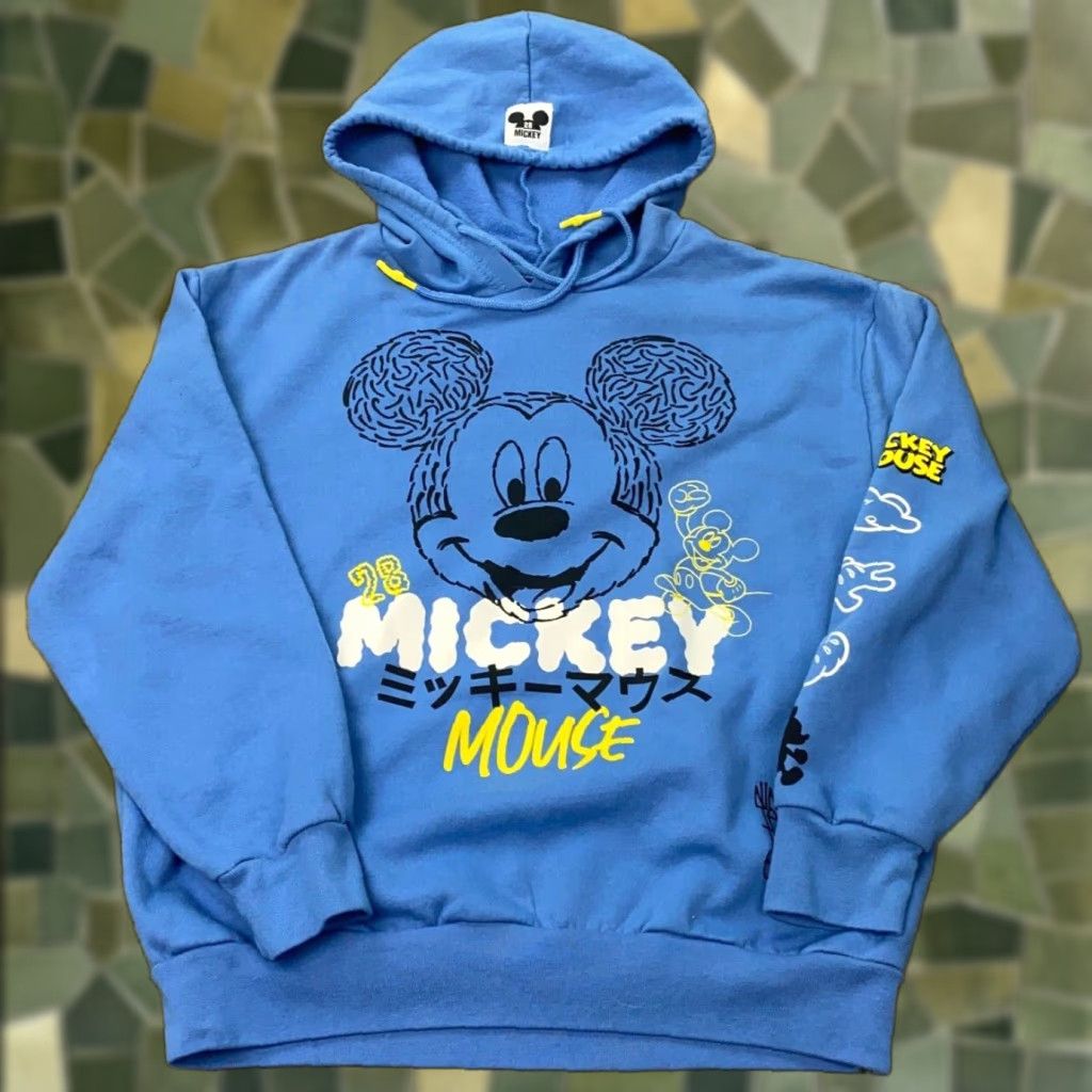 Disney Disney Mickey Mouse Hoodie Sweatshirt Womens Large Blue Hooded Size L / US 10 / IT 46 - 1 Thumbnail