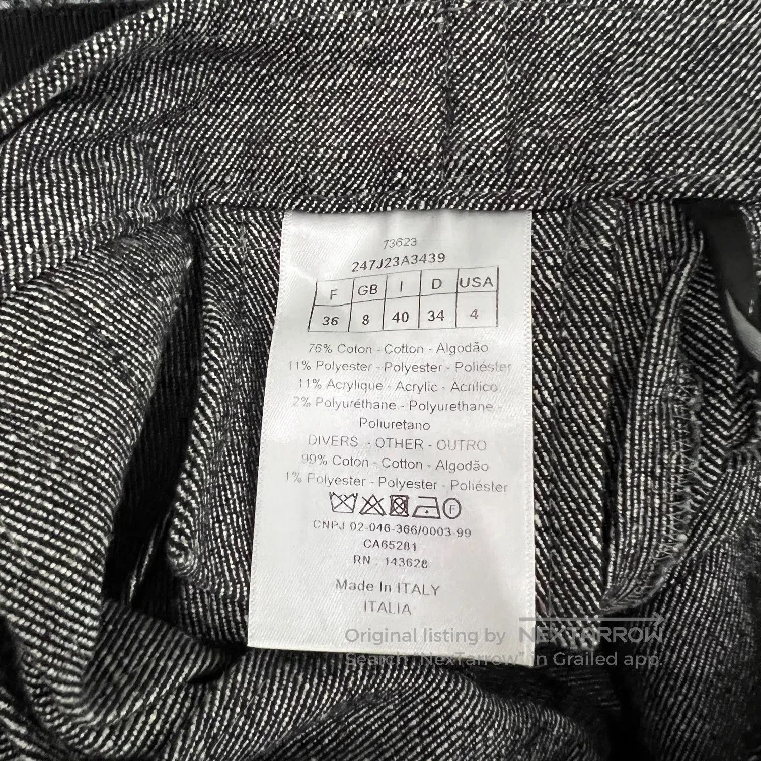 Dior Dior SIZE 36 Waist adjustment strap; gray short skirt with Size 28" / US 6 / IT 42 - 5 Thumbnail