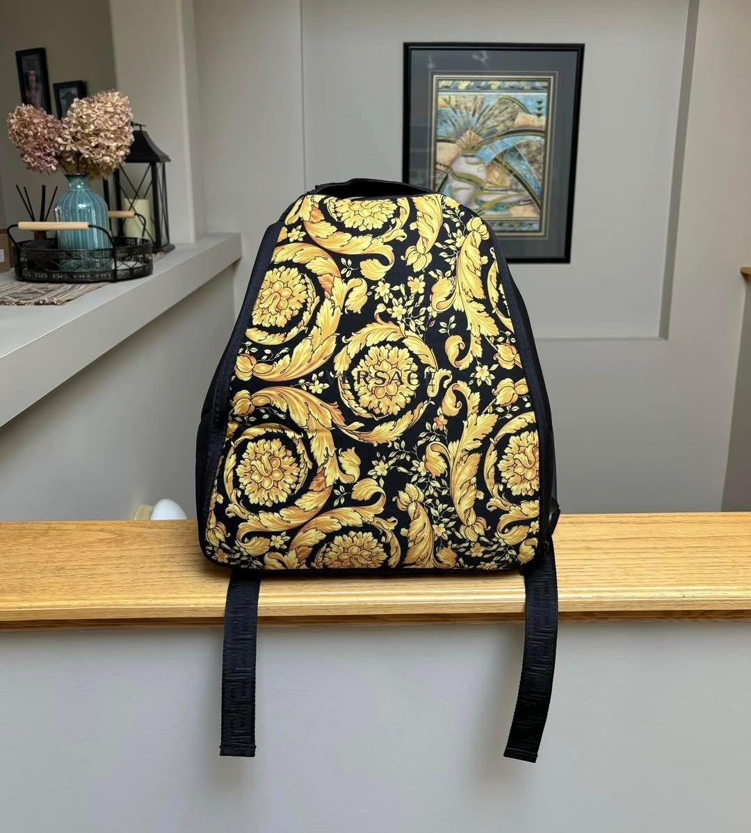 Versace Versace Gold Barocco Print Backpack - Authentic - New Size ONE SIZE - 1 Thumbnail