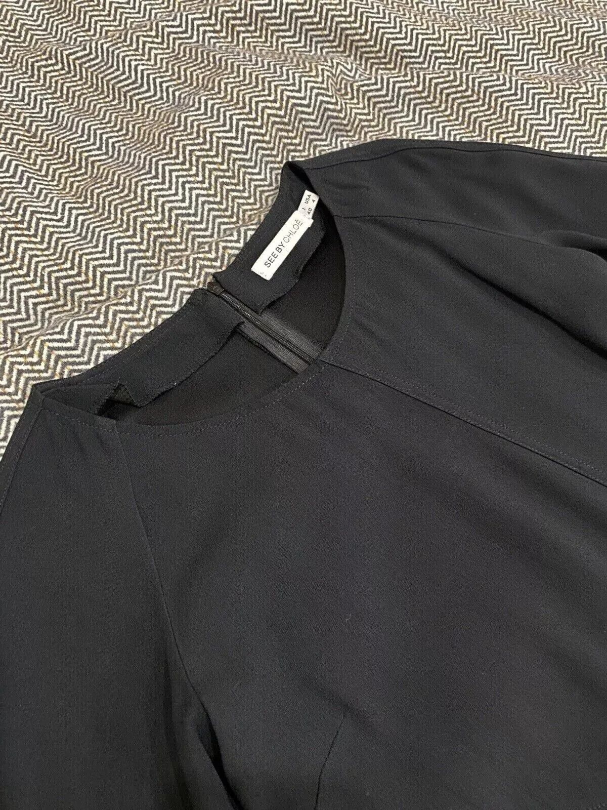 See by Chloe See By Chloe Black Dress Acetate Womens Viscose Size S UK8 Size S / US 4 / IT 40 - 12 Thumbnail