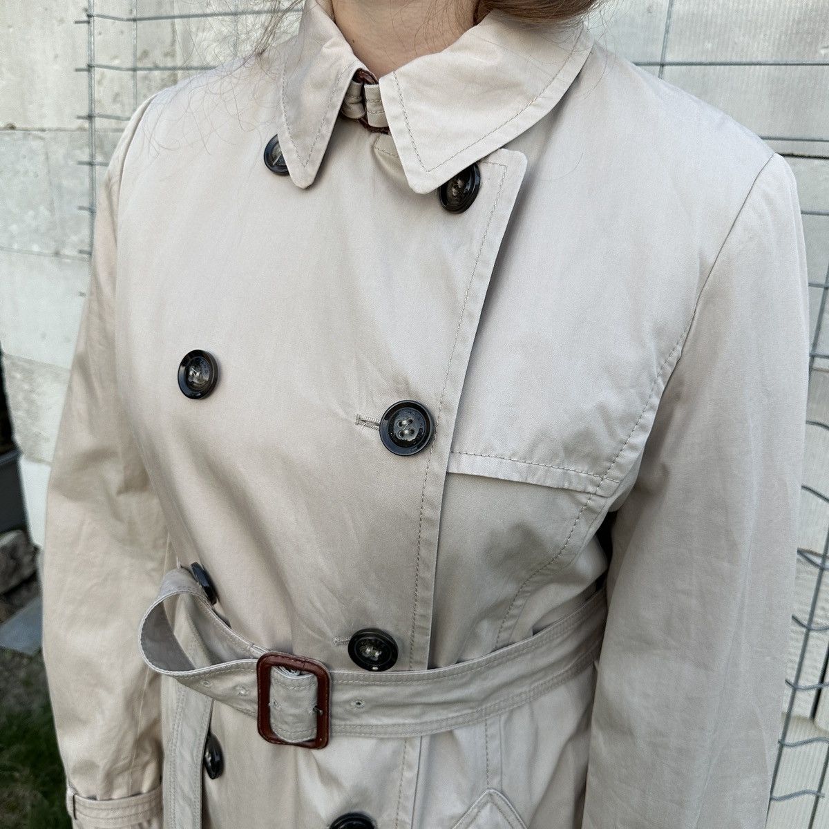 Weekend Max Mara Weekend Max Mara Coat Trench Beige Size L / US 10 / IT 46 - 4 Thumbnail