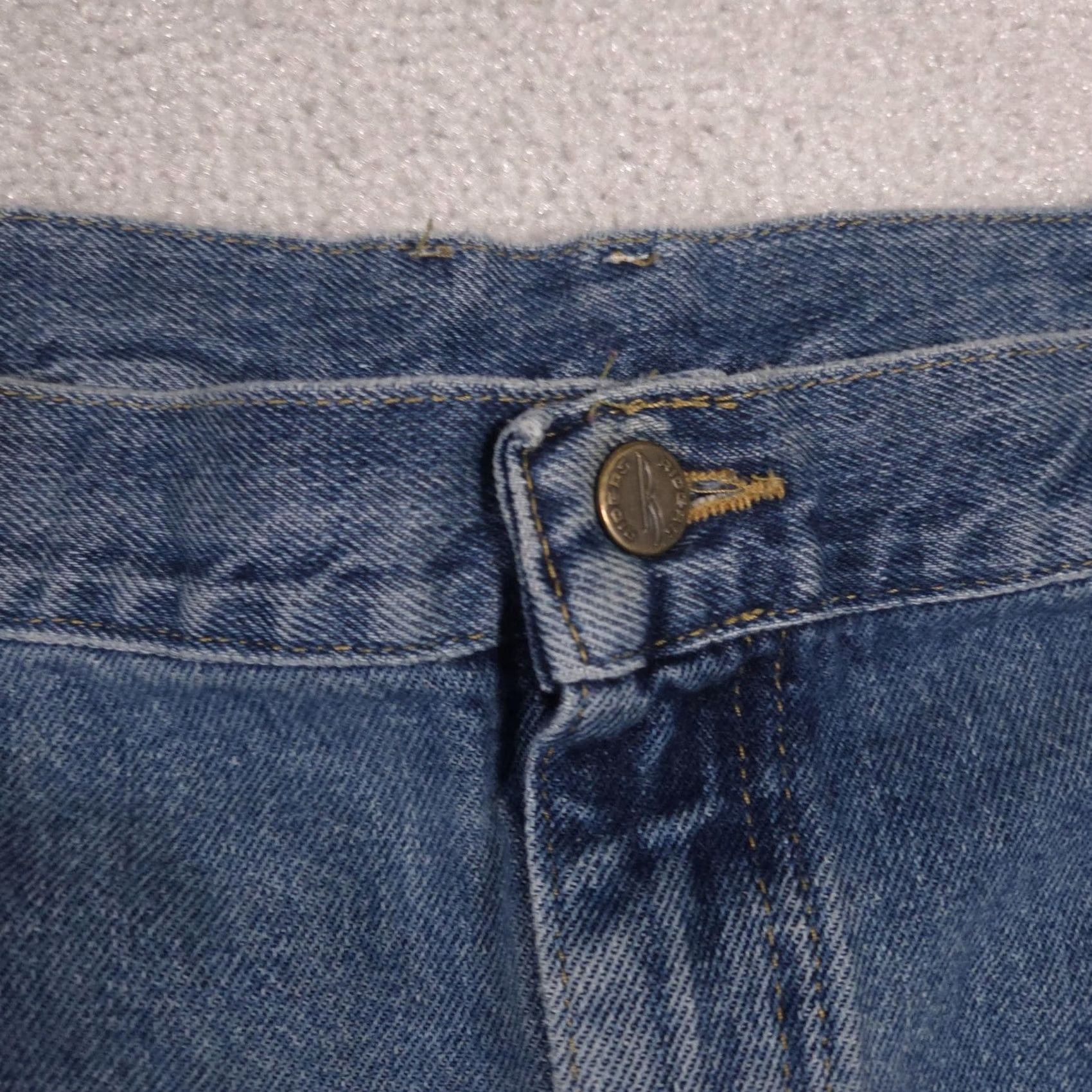 Vintage Riders Jeans Womens 24W Blue Medium Wash High Rise Relaxed Fit Tapered Denim Jeans Size 42" / US 20 - 4 Thumbnail