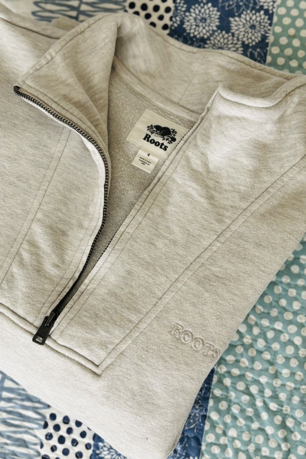 Roots ROOTS Half Zip Stein Gender Free - White Mix Size US L / EU 52-54 / 3 - 2 Thumbnail