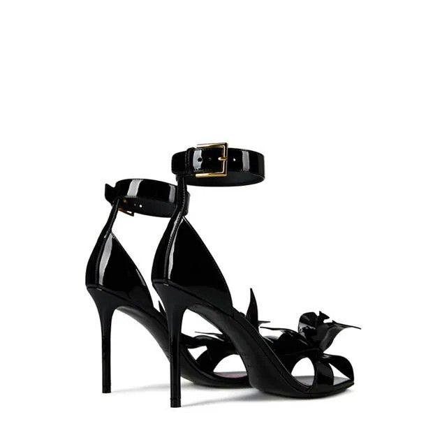 Balmain o1g2r1mq0924 Ruby Flower Heels in Noir Size US 9 / IT 39 - 5 Thumbnail