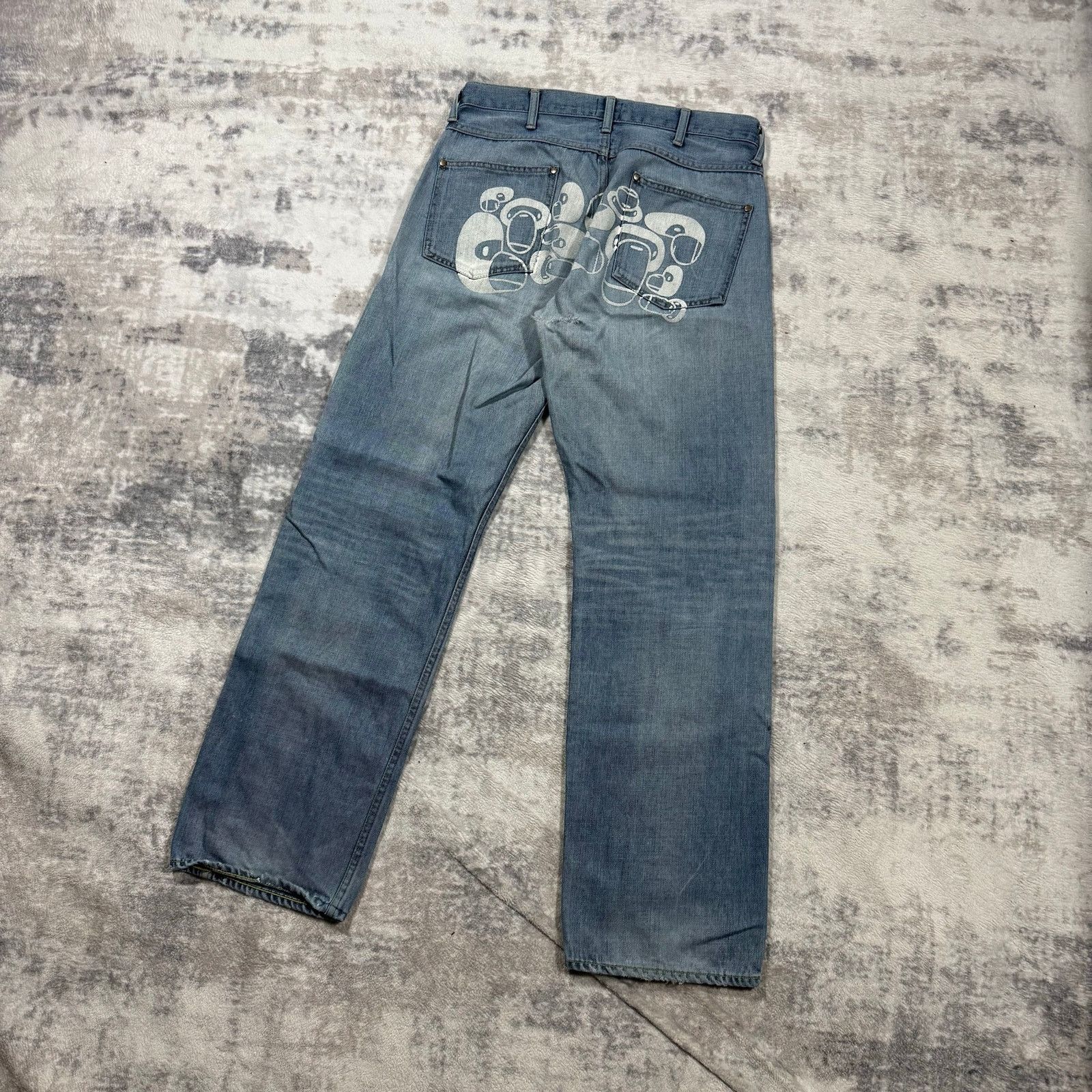 Bape × Nigo Authentic Bape 2000’s Baby Milo Faces Jeans 30 Size US 30 / EU 46 - 1 Thumbnail
