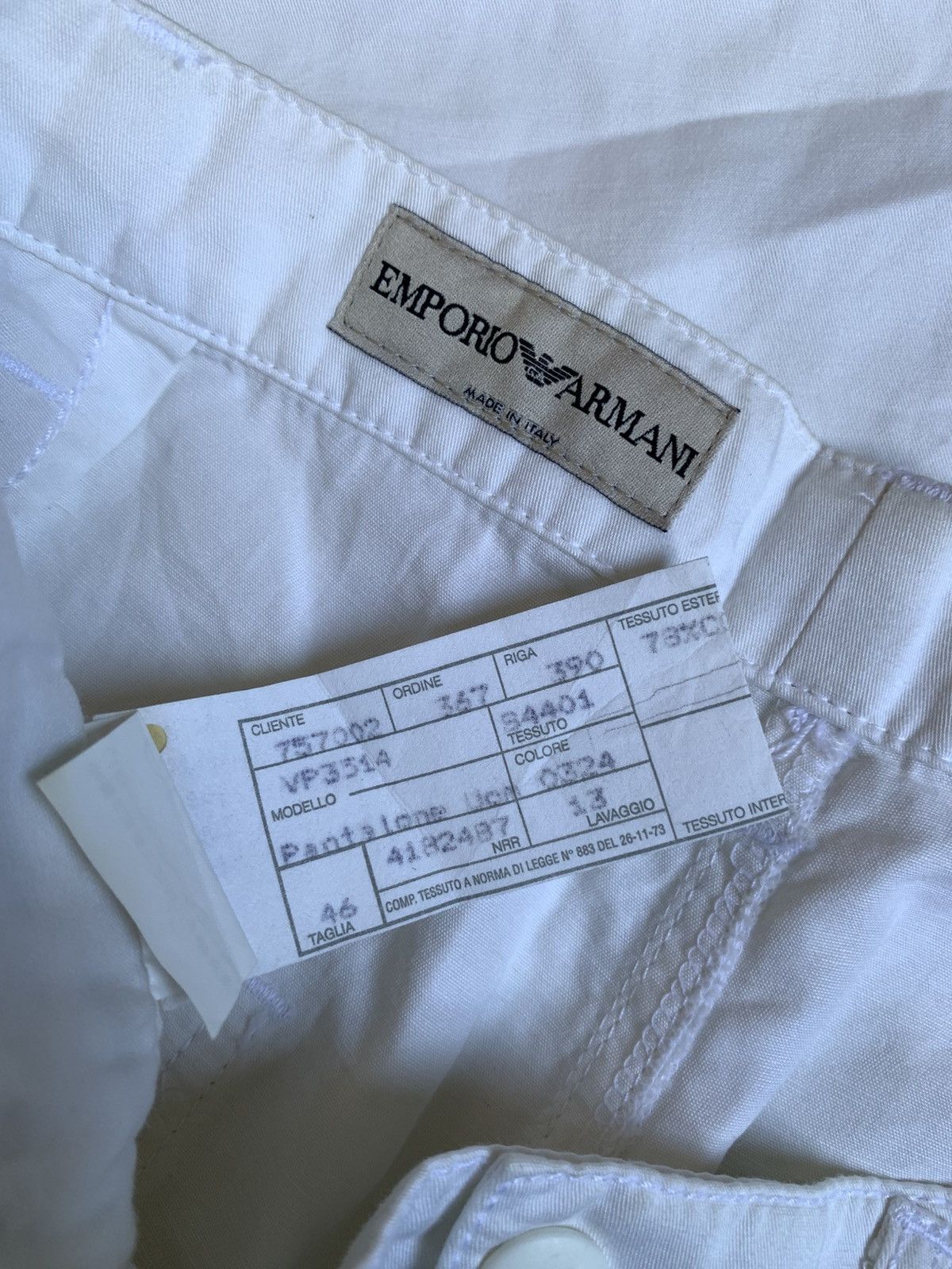 Emporio Armani × Vintage Rare Vintage Emporio Armani Knee Button Baggy Style Size US 30 / EU 46 - 6 Thumbnail